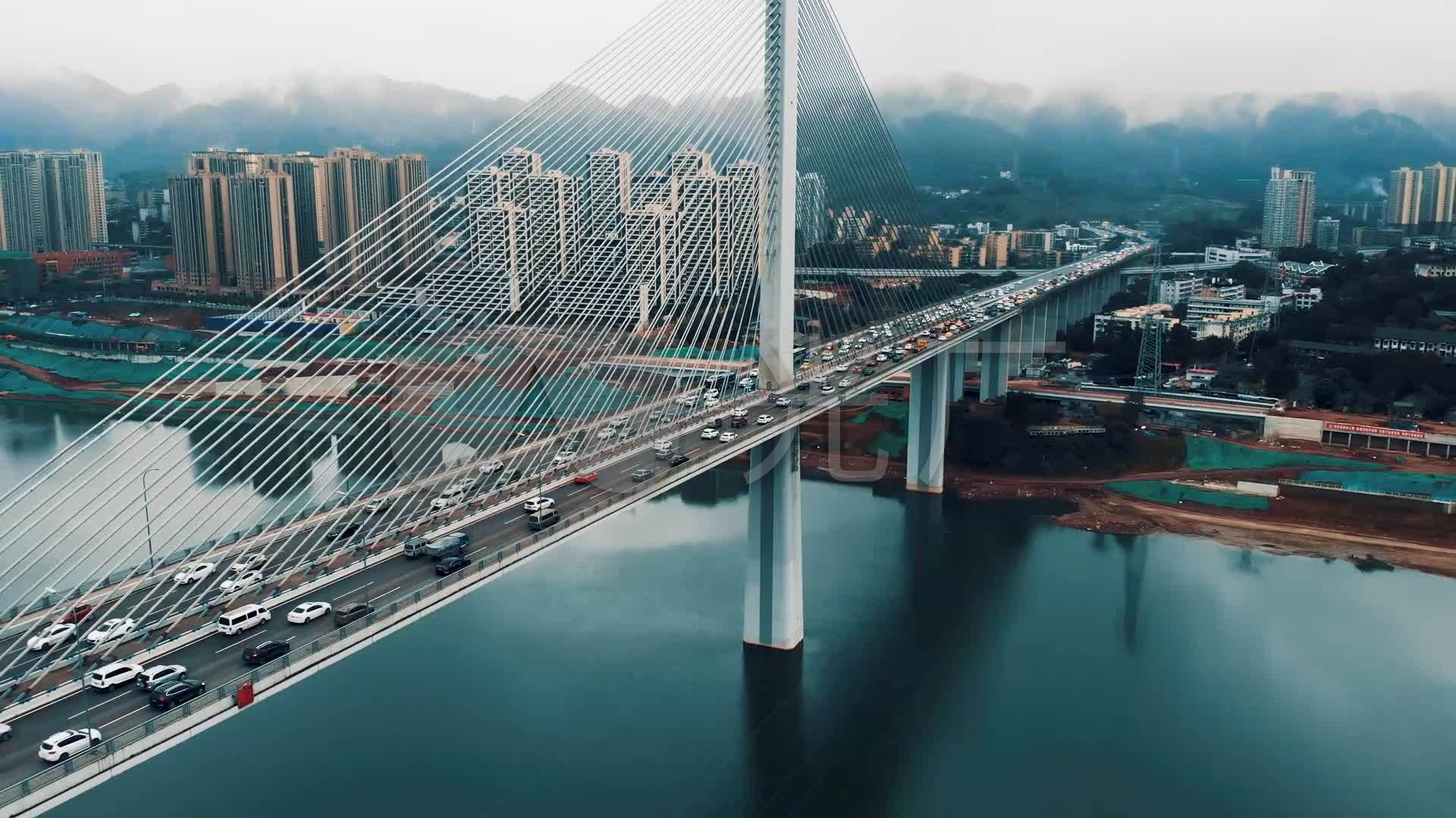 航拍重庆双碑大桥样片