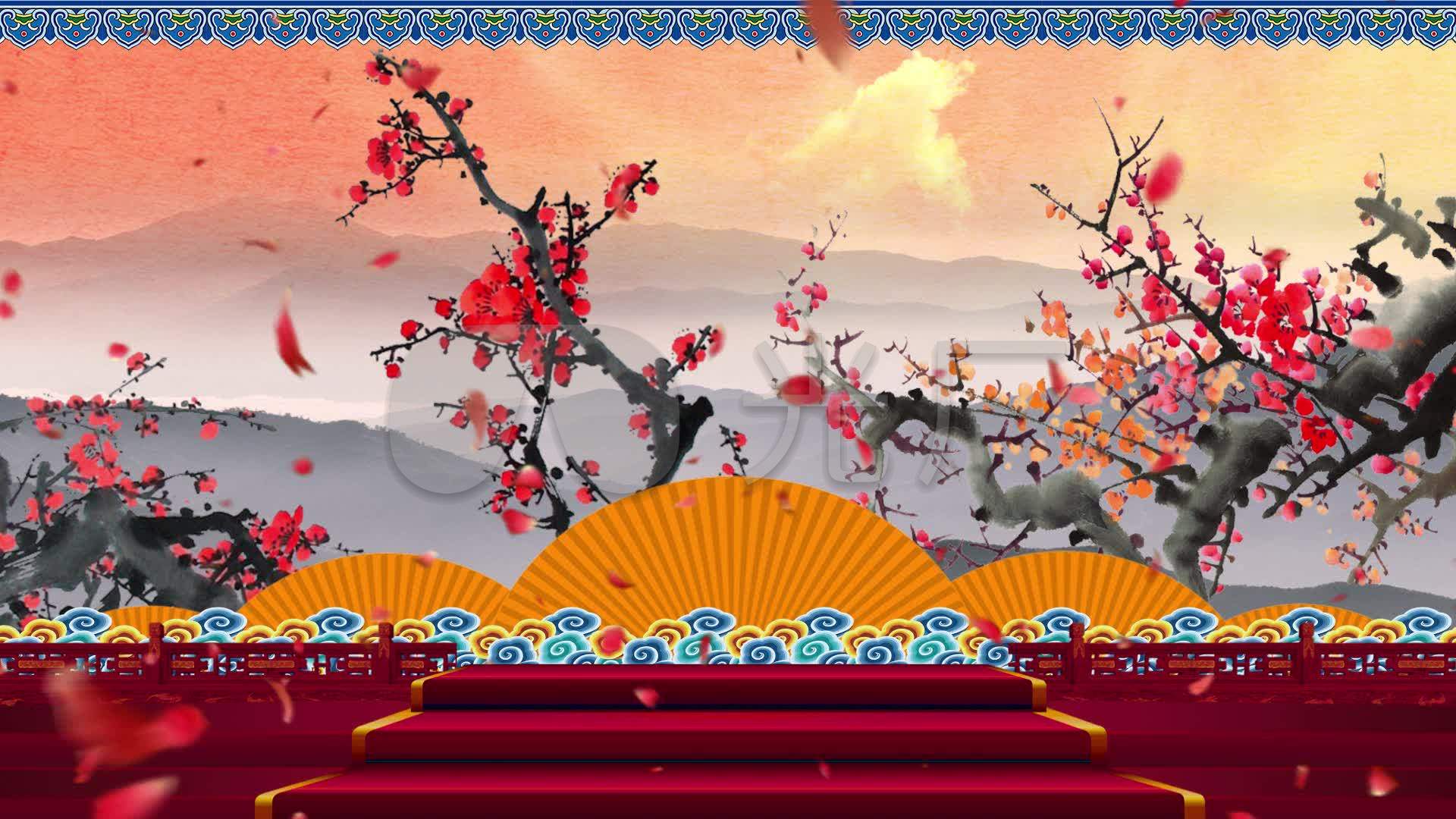 视频素材 舞台背景 配乐歌舞 天女散花黄梅戏配乐成品来自视频原始