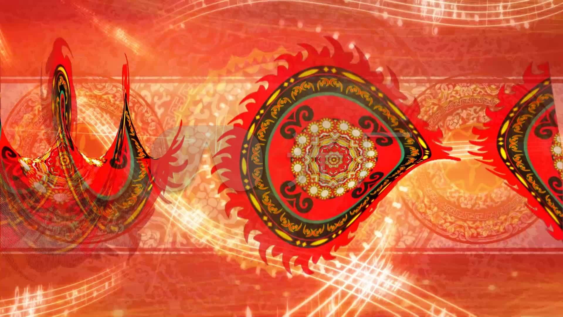 民族舞蹈背景花手绢跳舞舞蹈彝族土家族_1920x1080_高清视频素材下载