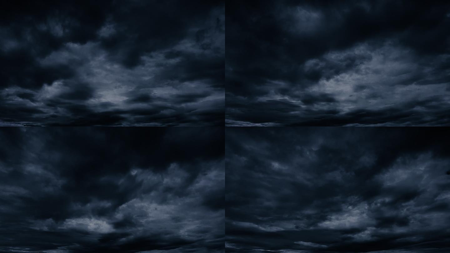 hd天空夜晚天空阴云密布深夜乌云阴天