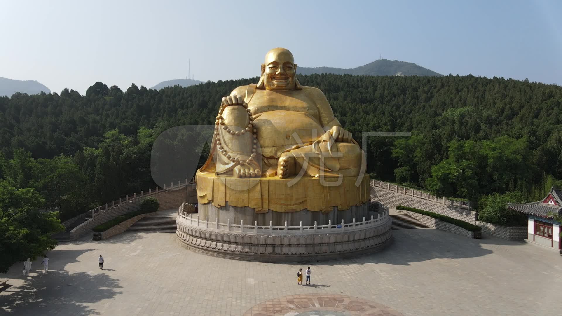 千佛山弥勒佛航拍_1920x1080_高清视频素材下载(编号