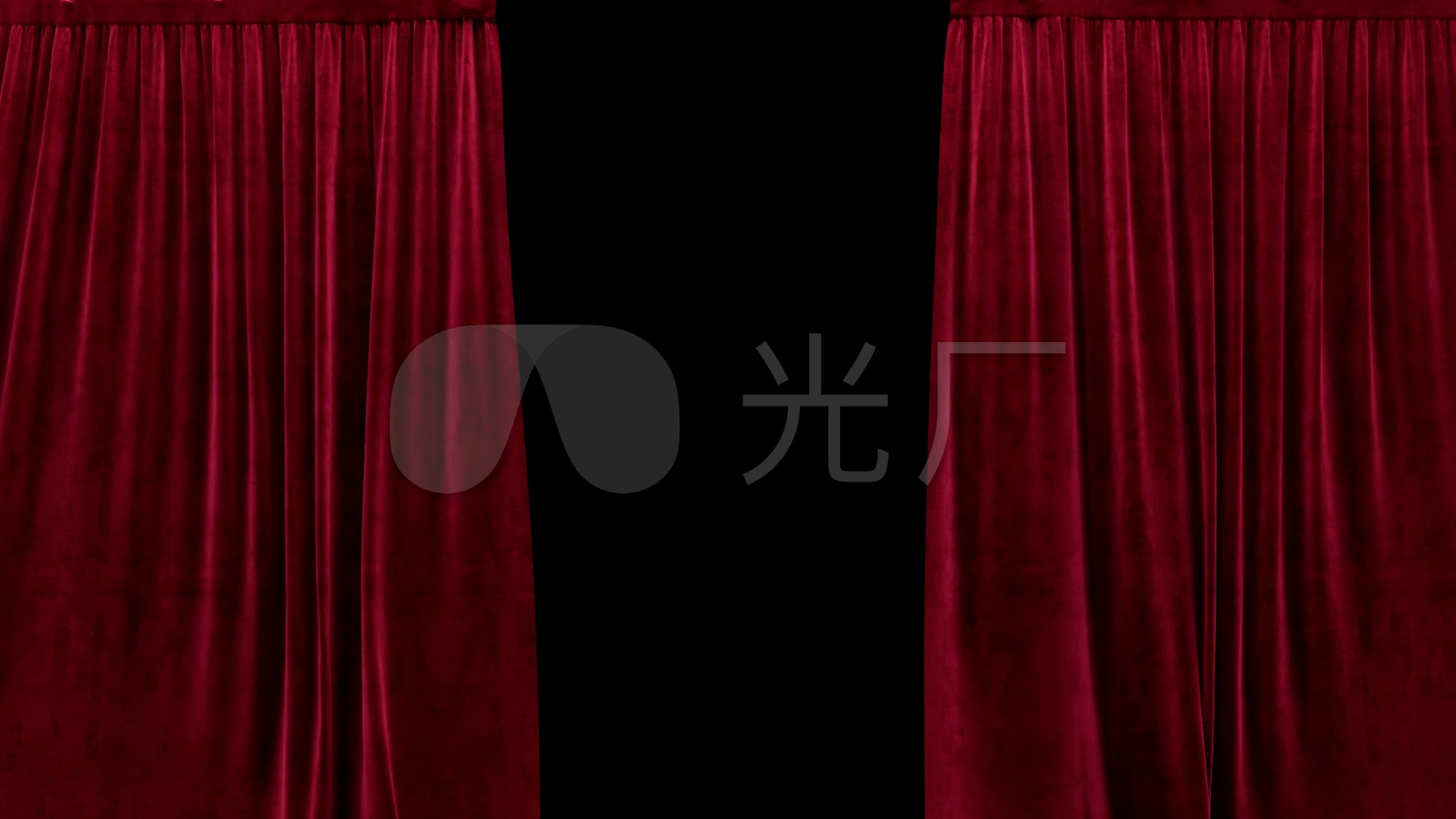 【带通道】舞台幕布拉开_1920x1080_高清视频素材下载