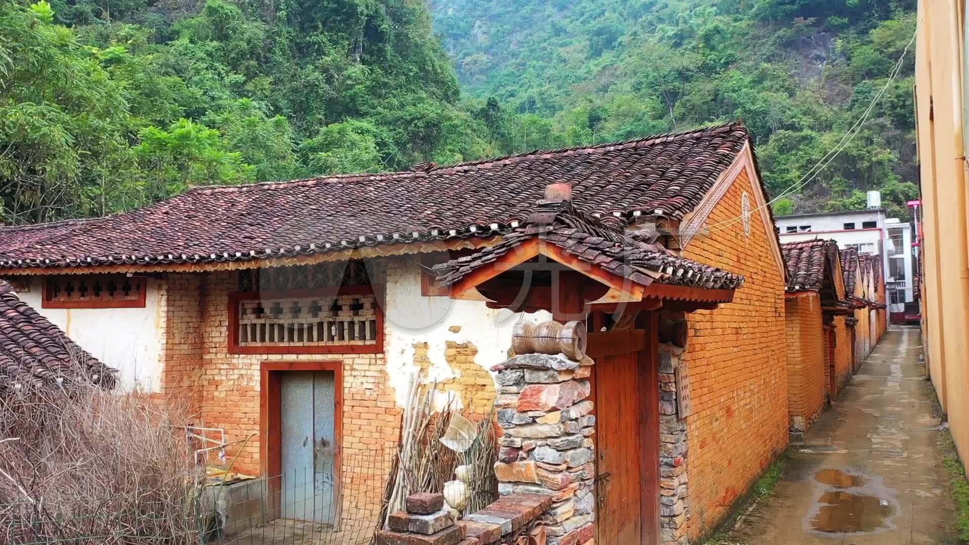 实拍农村瓦房子老房子生活视频素材