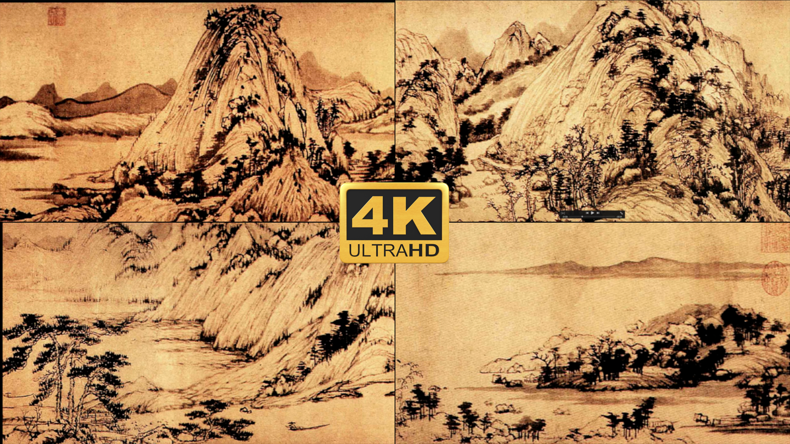 《富春山居图》是元代画家黄公望于1350年创作的纸本水墨画,中国十大