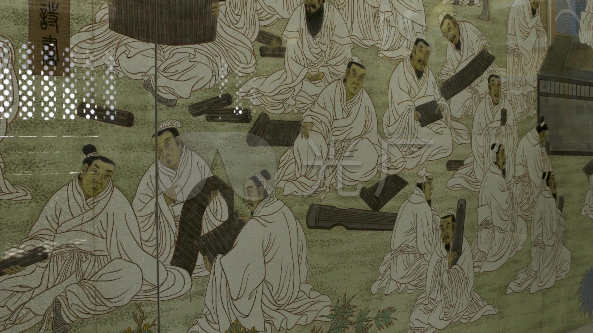[有版权]孔子壁画_1920x1080_高清视频素材下载(编号