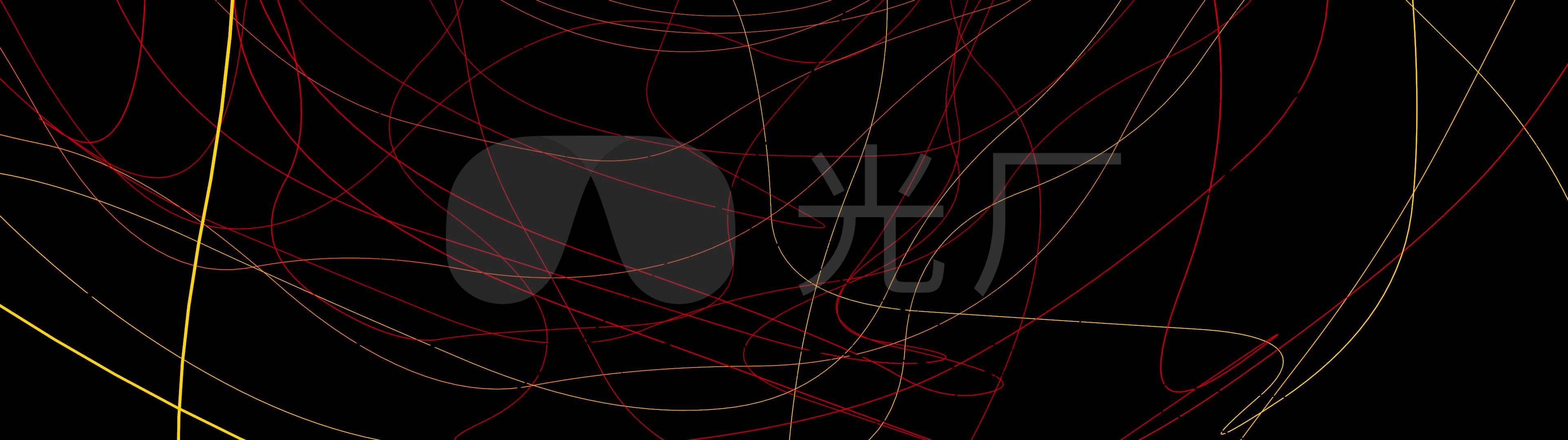思绪混乱一团乱麻情绪化的线条节奏_3840x1080_高清