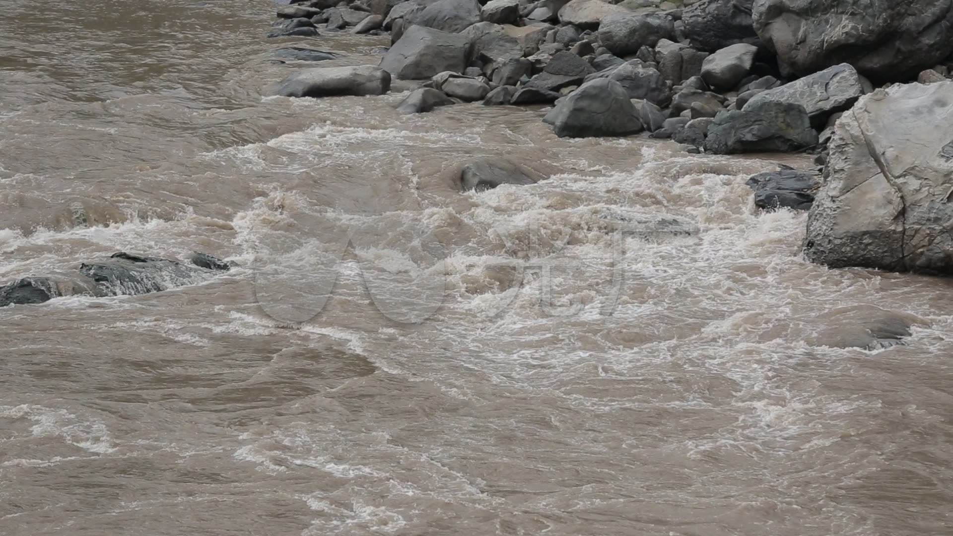 怒江波涛汹涌江水川流不息暗流涌动