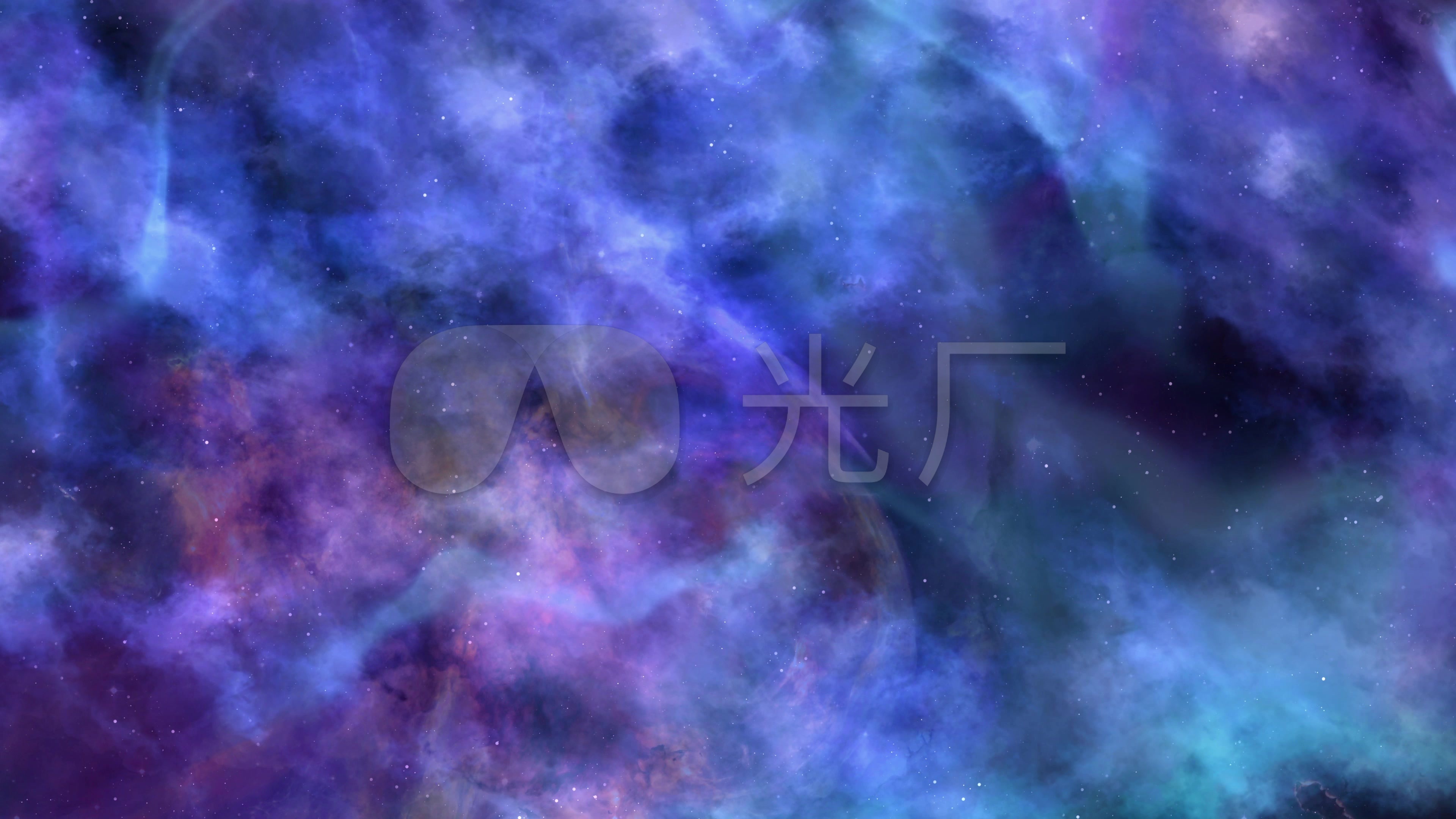 4k蓝色梦幻星云-5