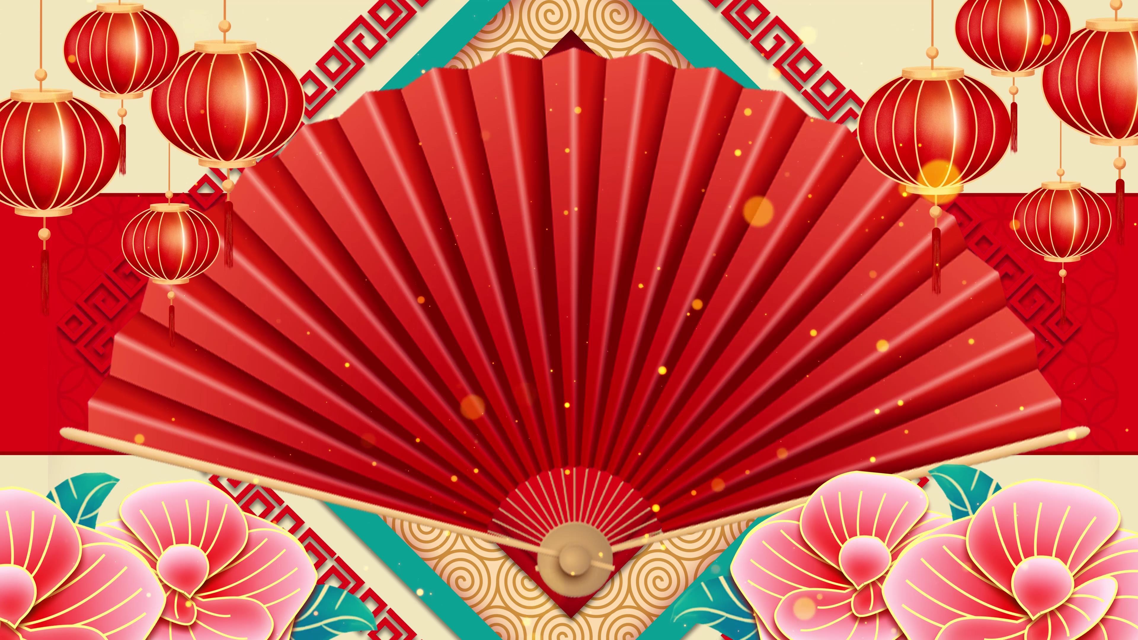 4k中国风戏曲相声小品演出led背景视频_3840x2160_高清视频素材下载