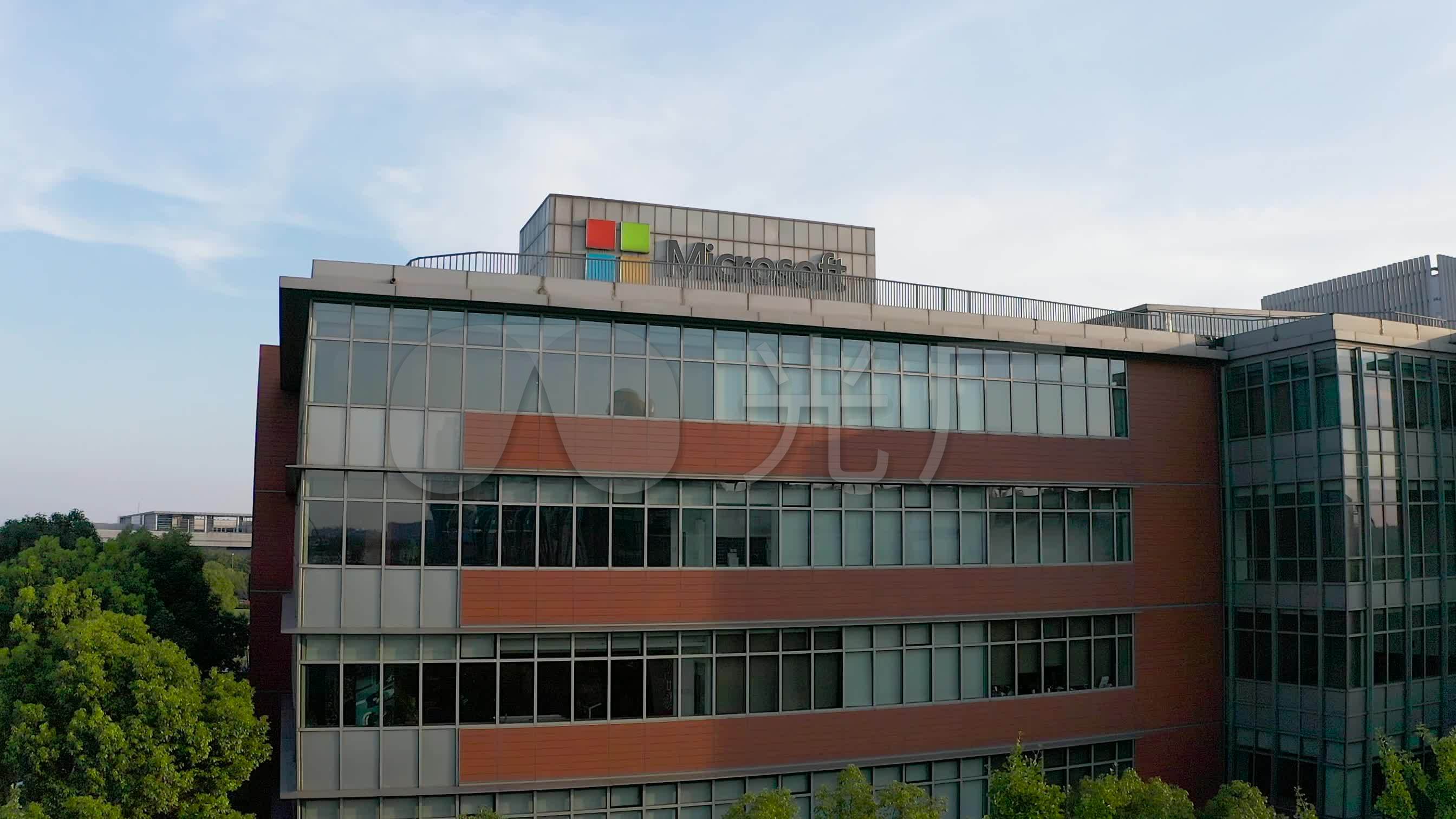 微软microsoft上海紫竹科学园区_2688x1512_高清视频素材下载(编号