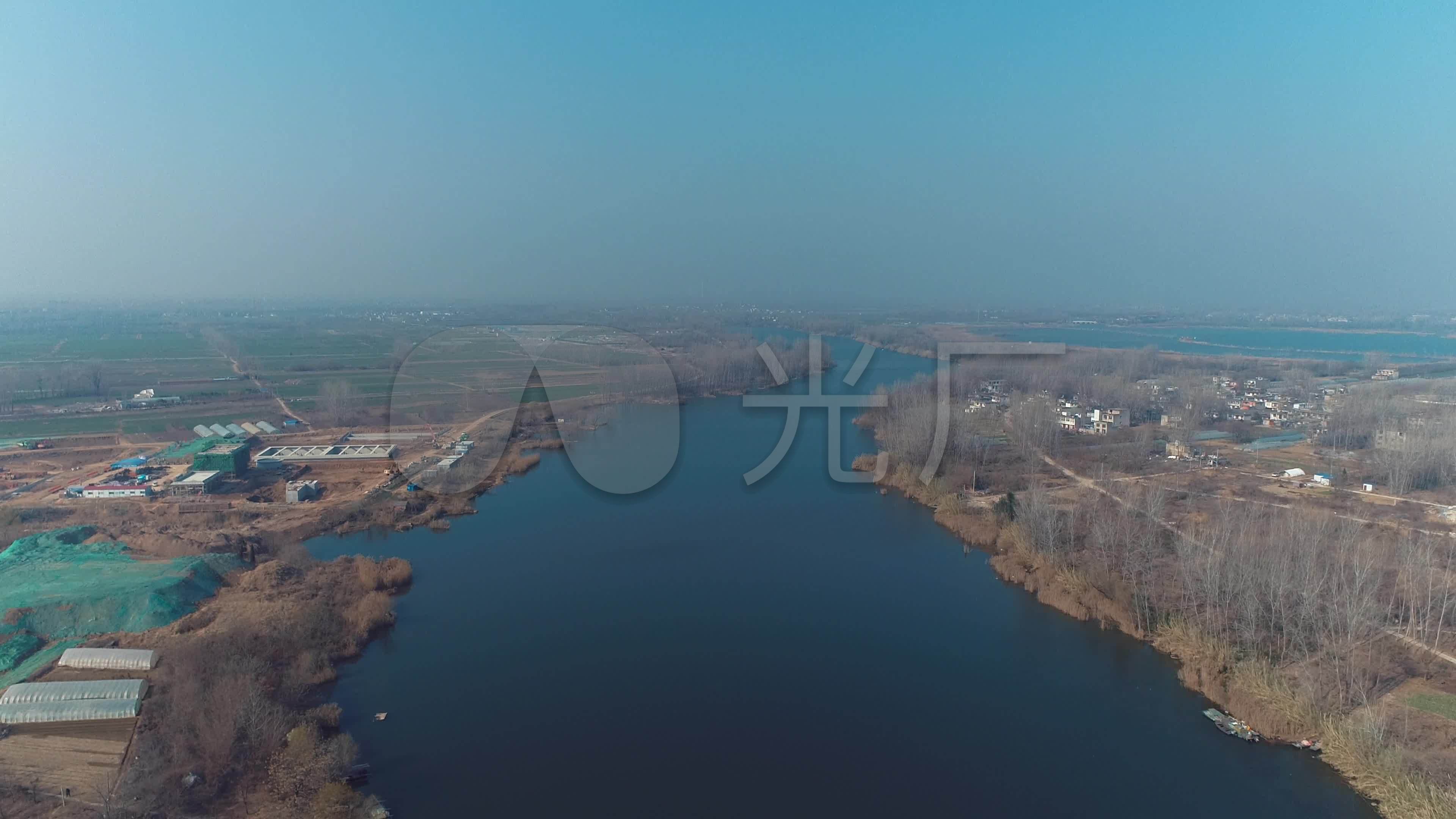 涡河涡河风光涡河4k航拍涡河涡阳_3840x2160_高清视频素材下载(编号
