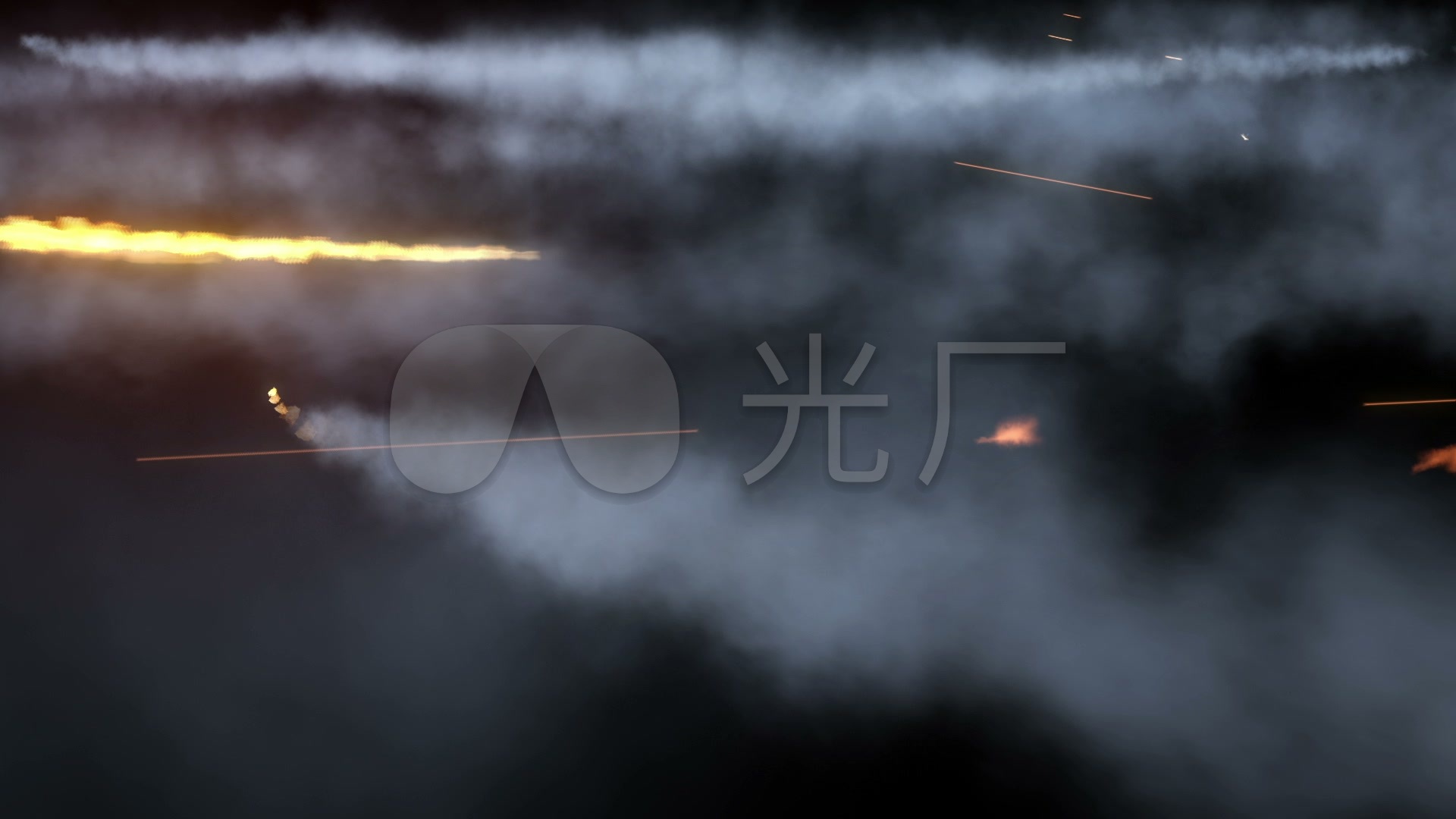 视频素材 影视包装 影视特效 枪火烟雾带通道素材来自视频原始文件或