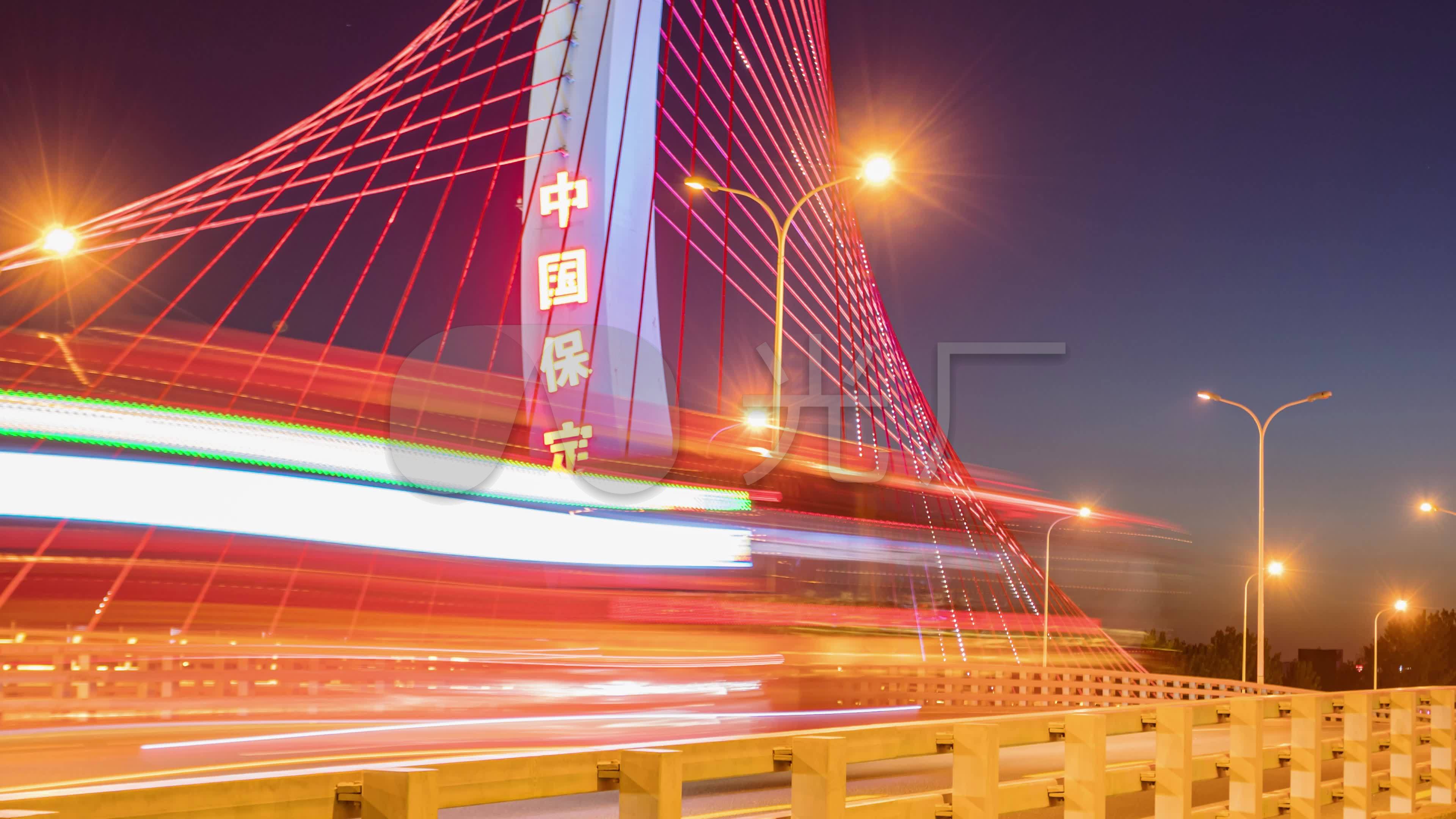 【原创】巨力大桥夜景延时_3840x2160_高清视频素材