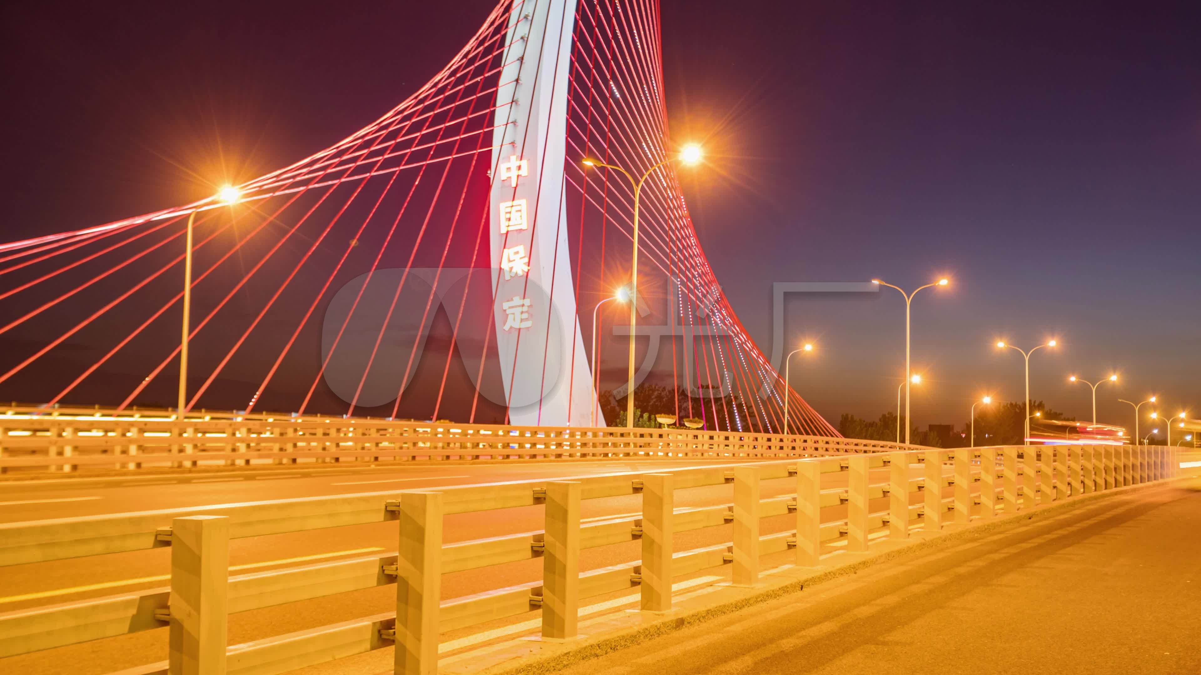 【原创】巨力大桥夜景延时_3840x2160_高清视频素材