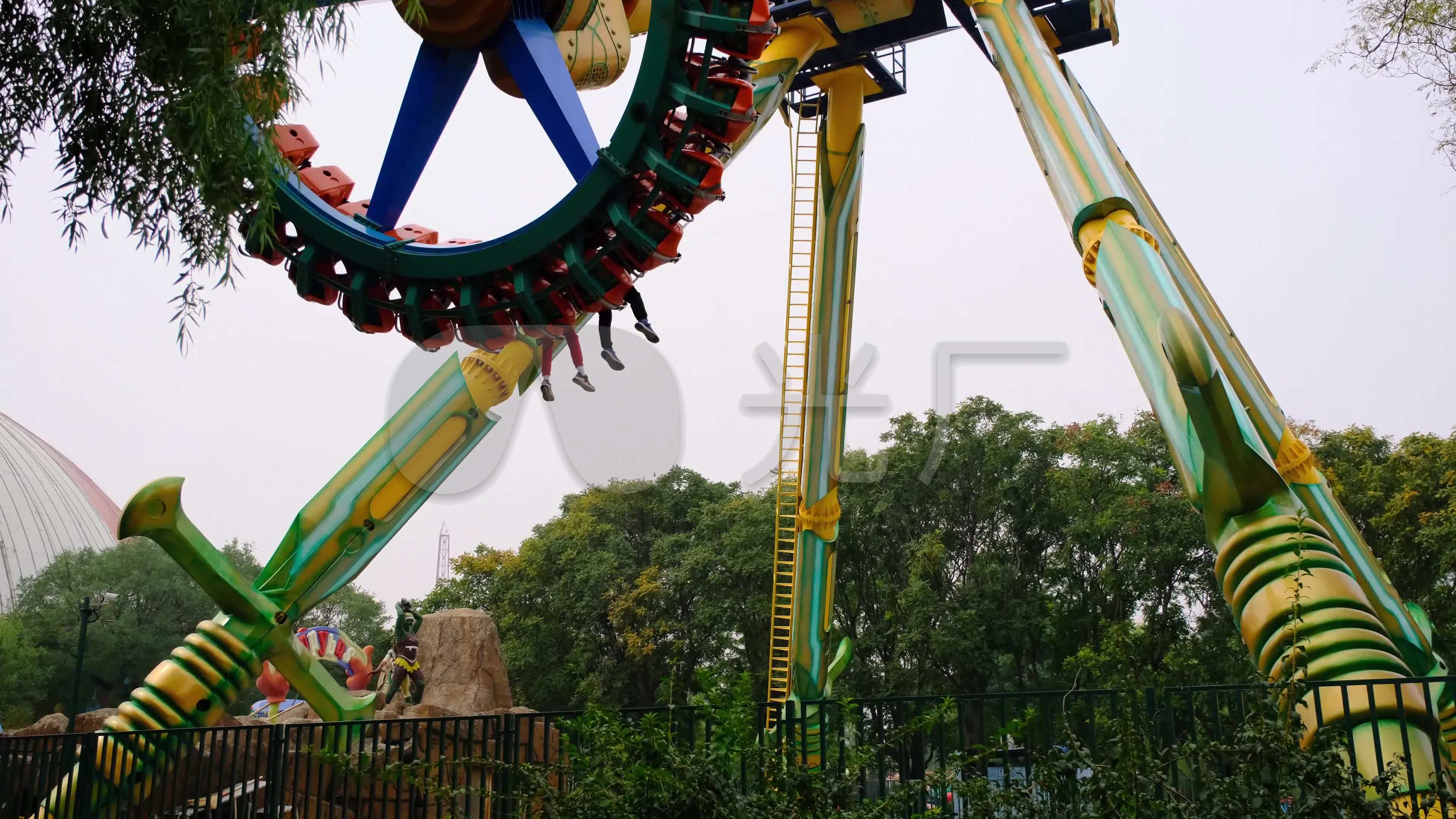 4k北京朝阳公园儿童游乐场01_3840x2160_高清视频素材