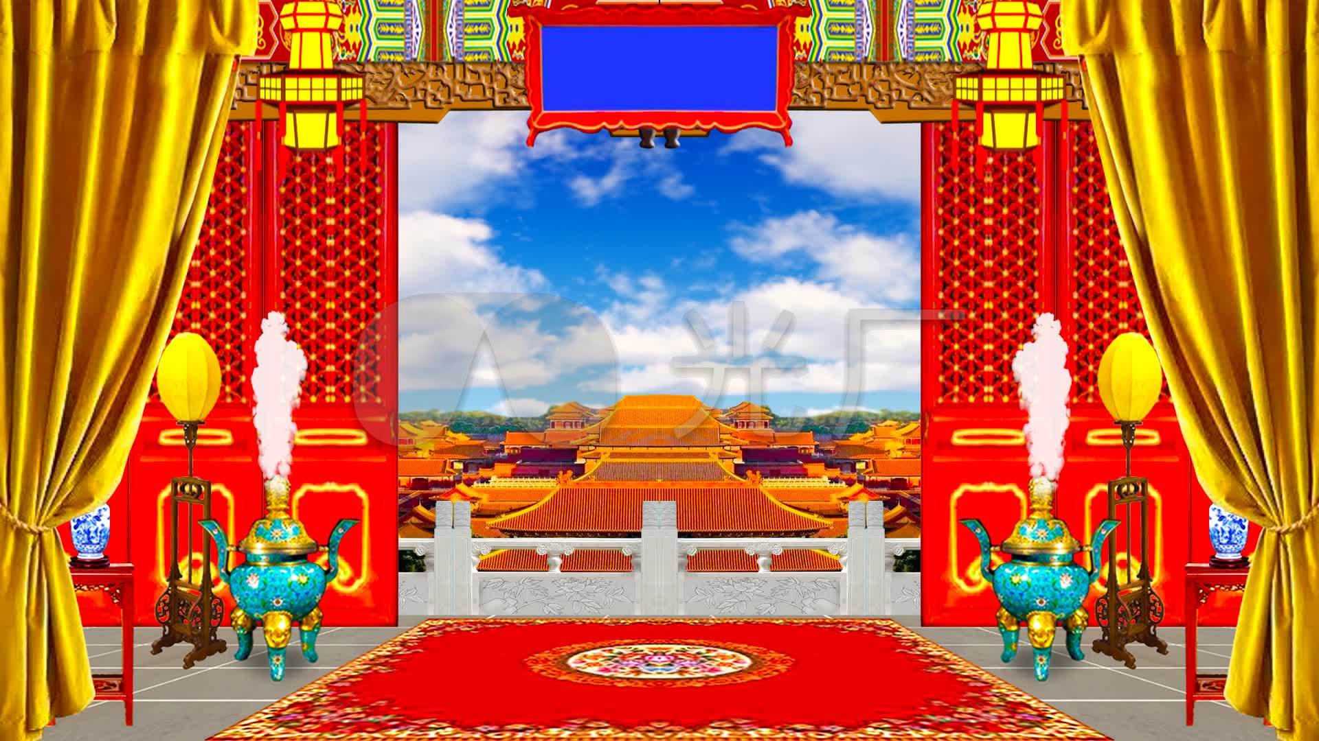 皇宫大殿戏曲背景_1920x1080_高清视频素材下载(编号