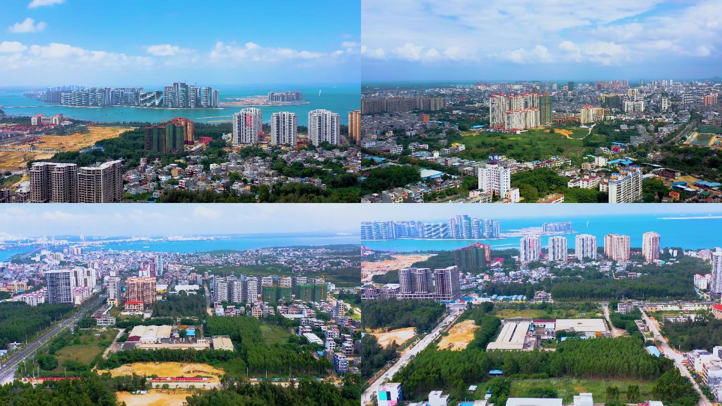 儋州市中心洋浦海花岛航拍4k