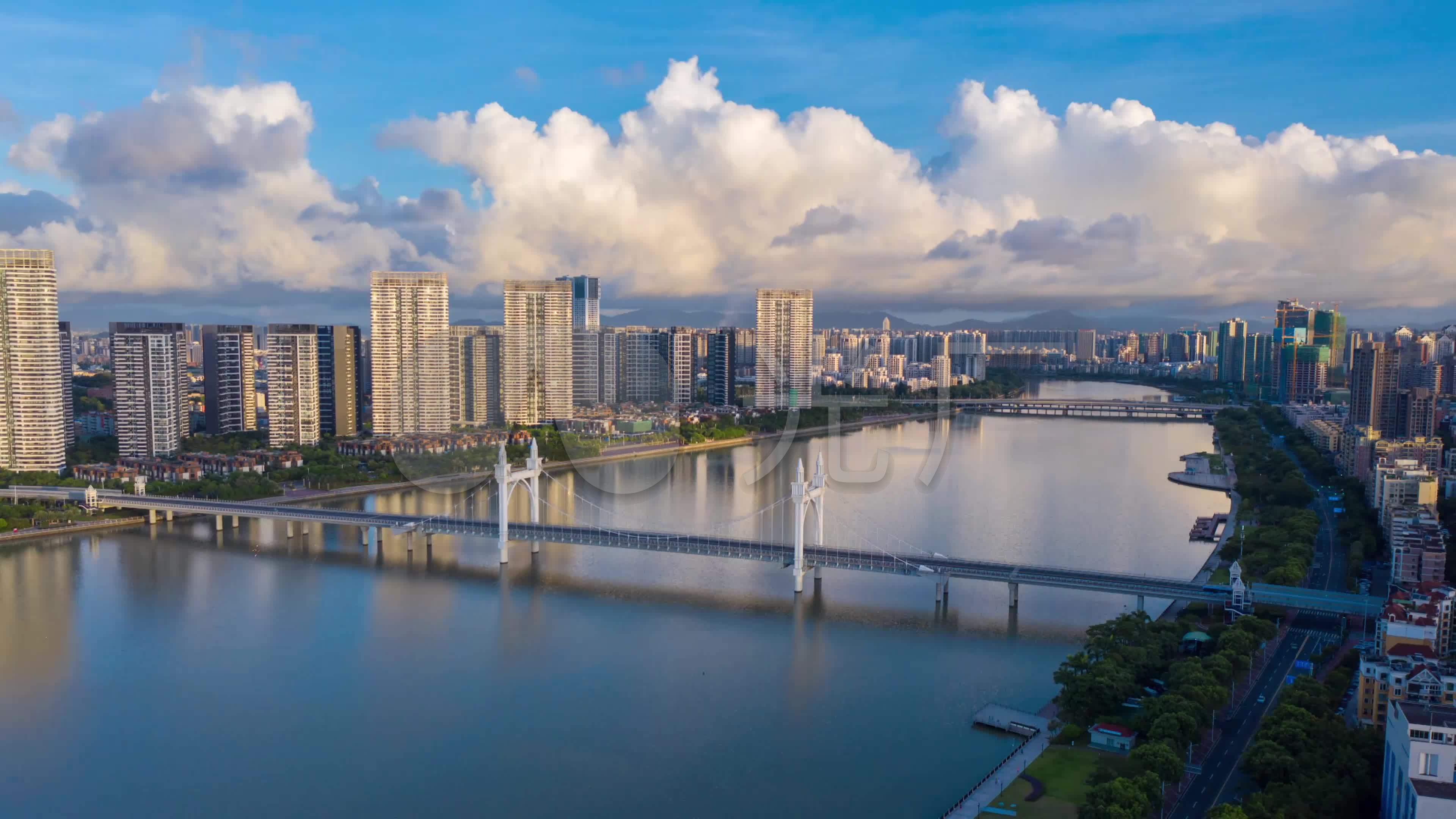 珠海市前山河白石桥延时4k素材