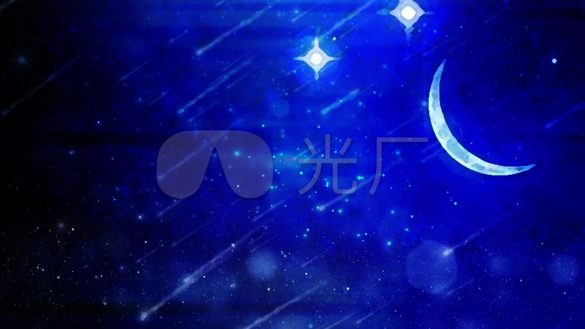 月亮星空流星_1920x1080_高清视频素材下载(编号:)
