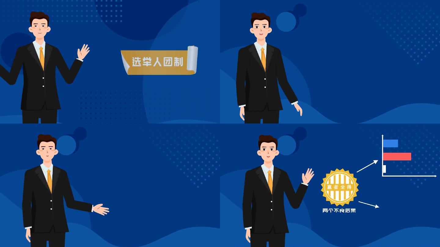这是一款科普美国选举制度mg动画视频素材