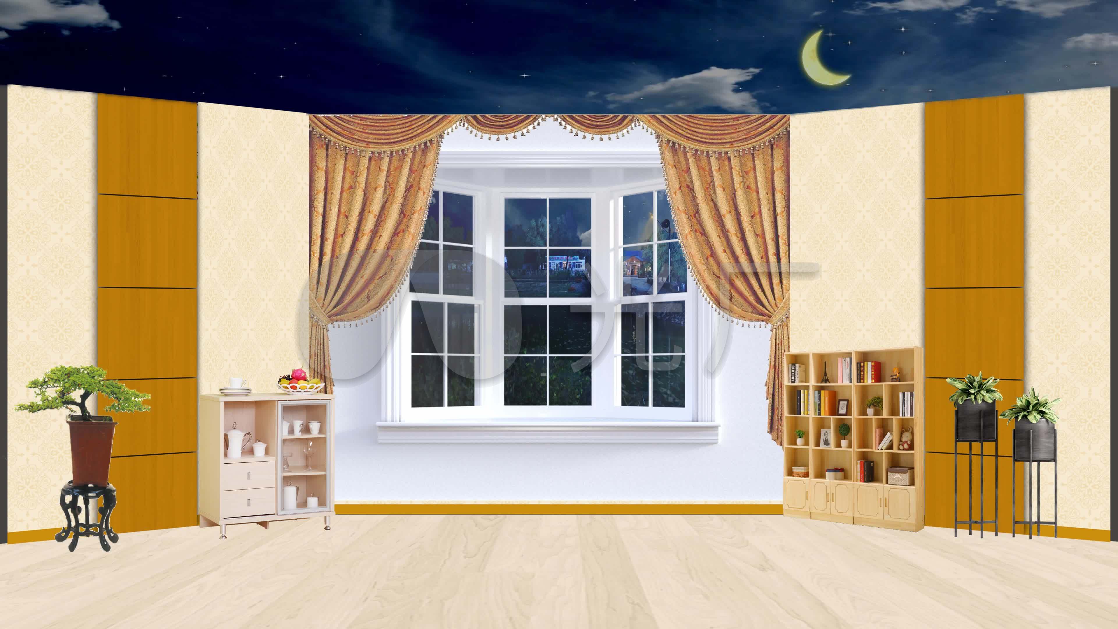 客厅小品-农村晚上_3840x2160_高清视频素材下载(编号