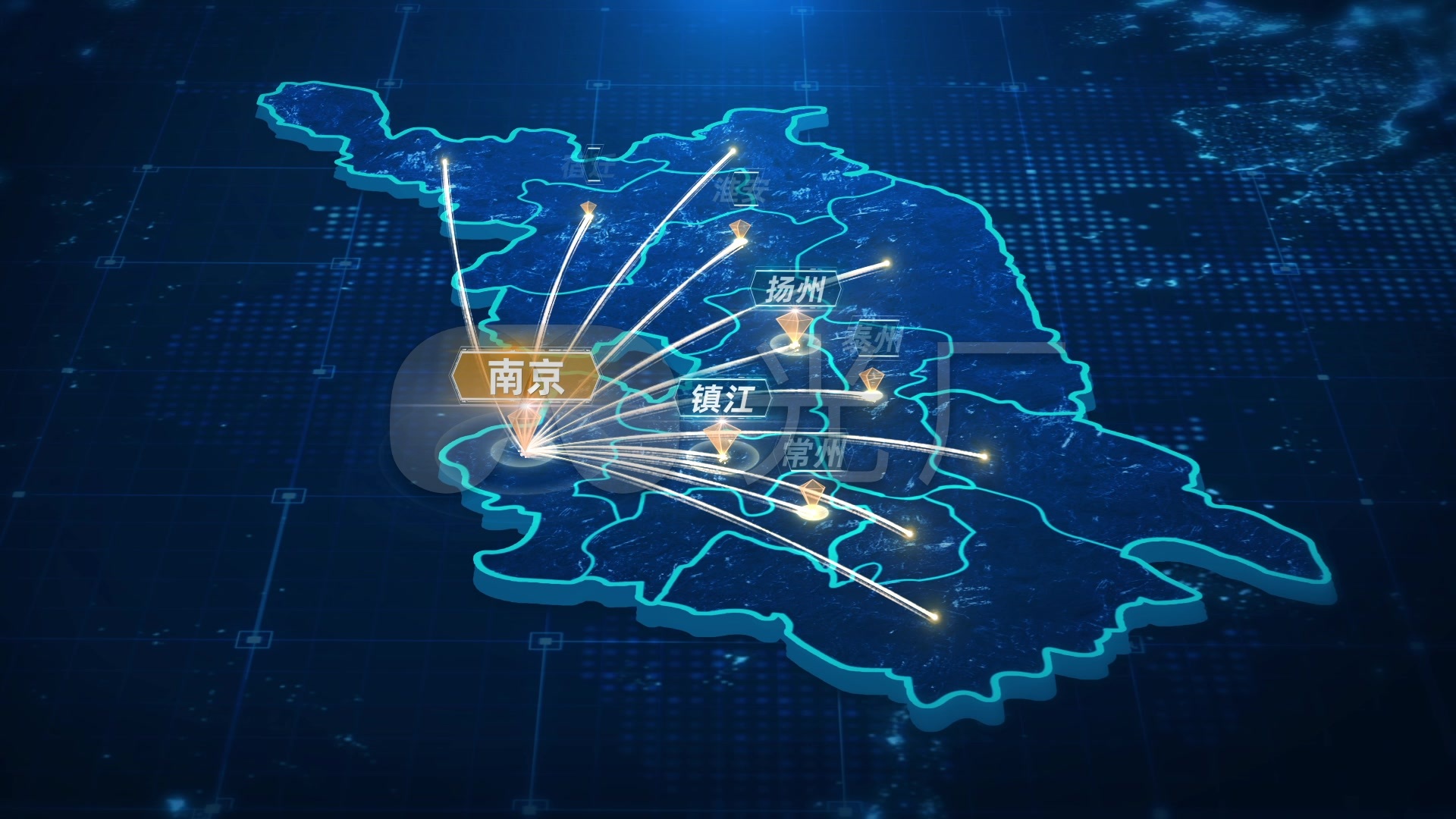 江苏(南京)地图辐射