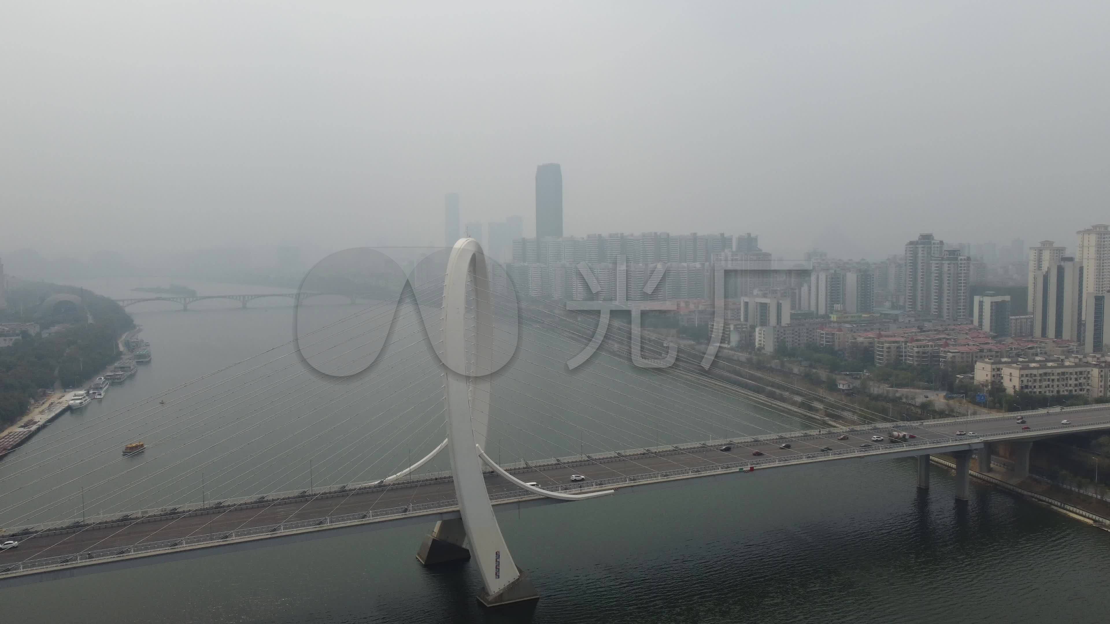 柳州市白沙大桥航拍绕飞