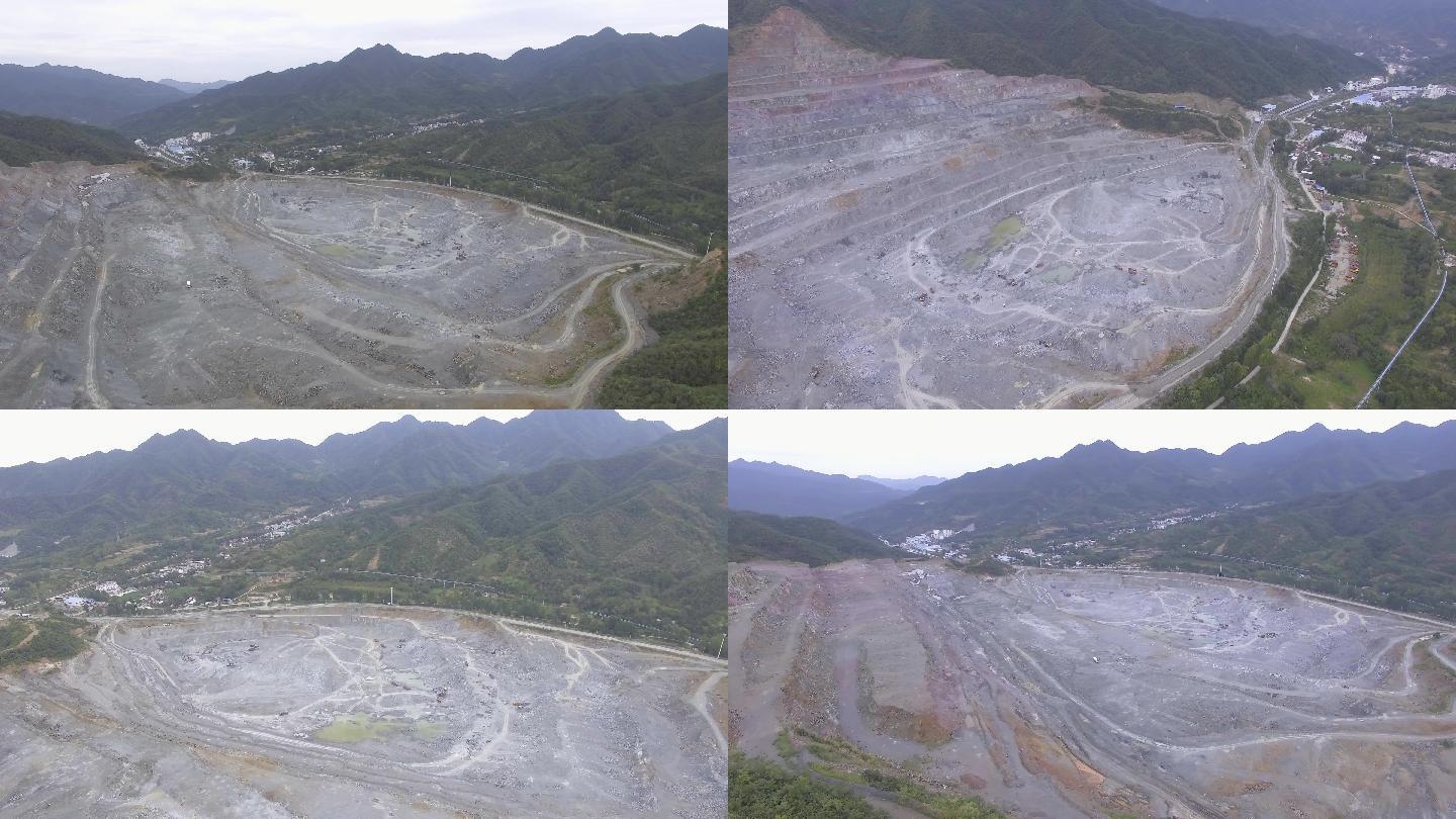 矿山 露天开采 分台阶开采 金属矿 矿山治理 绿色矿山 航拍画质检查