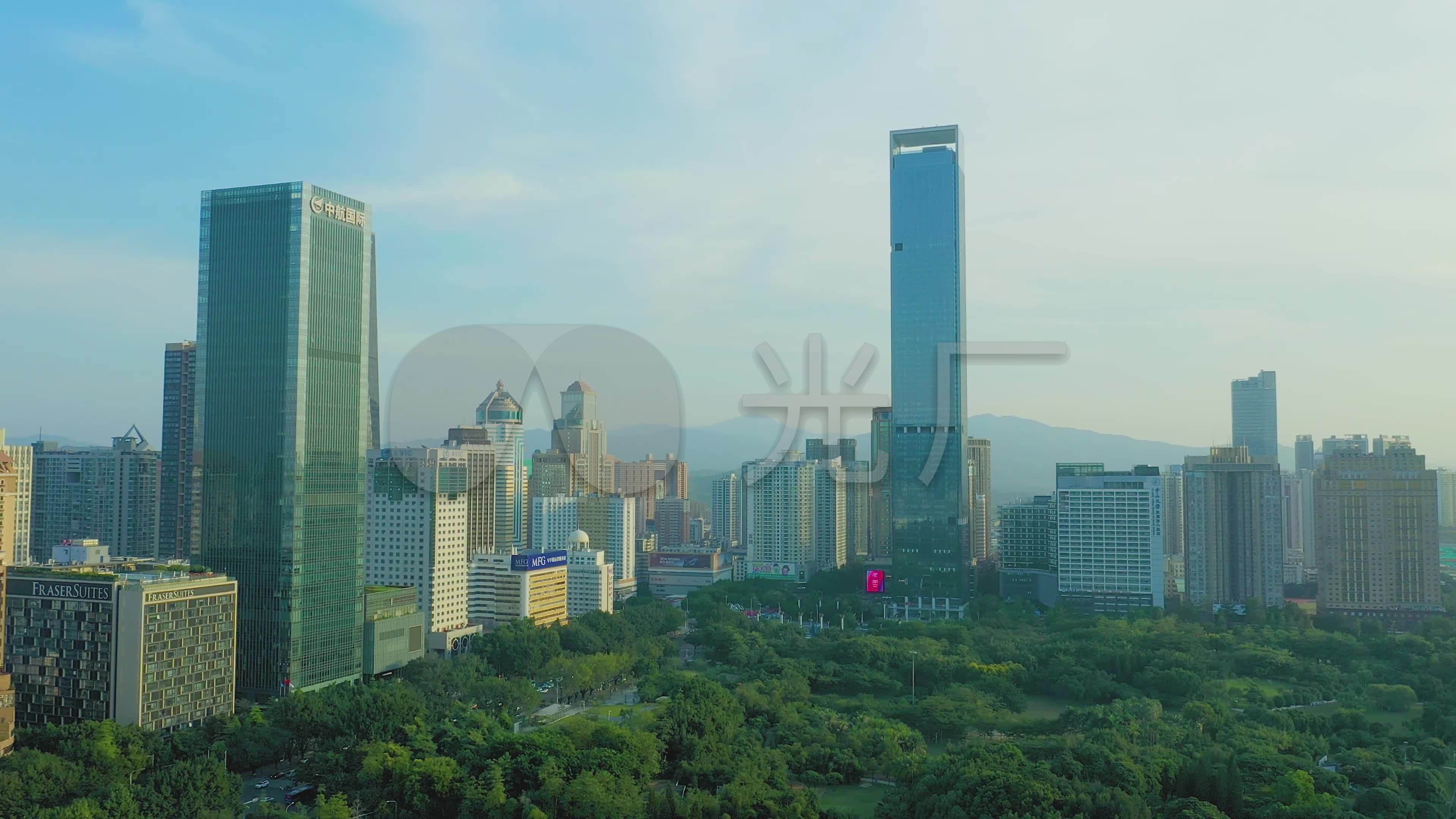 航拍深圳汉国城市商业中心_3840x2160_高清视频素材