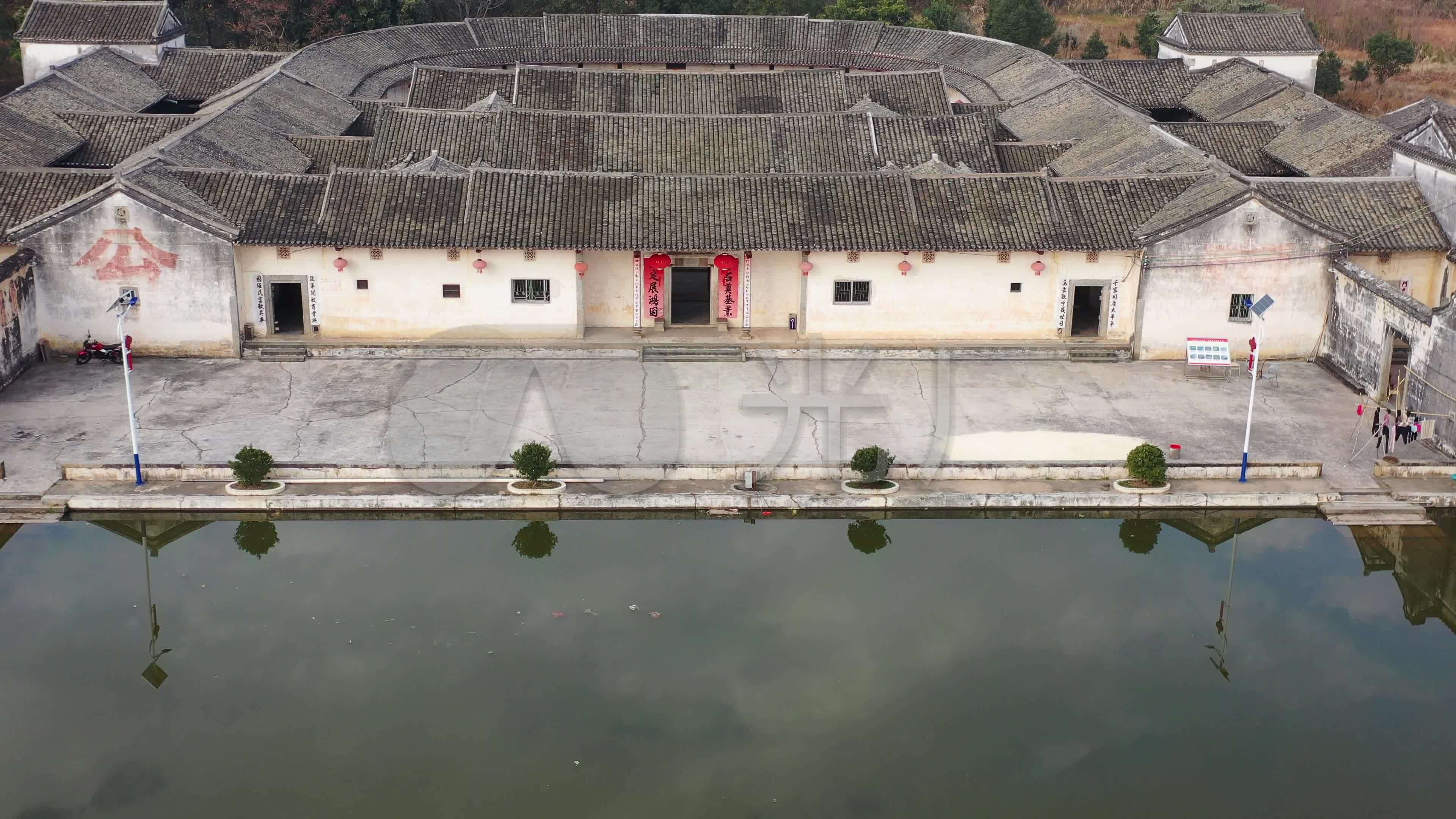 广东梅州客家围屋磐安围古建筑