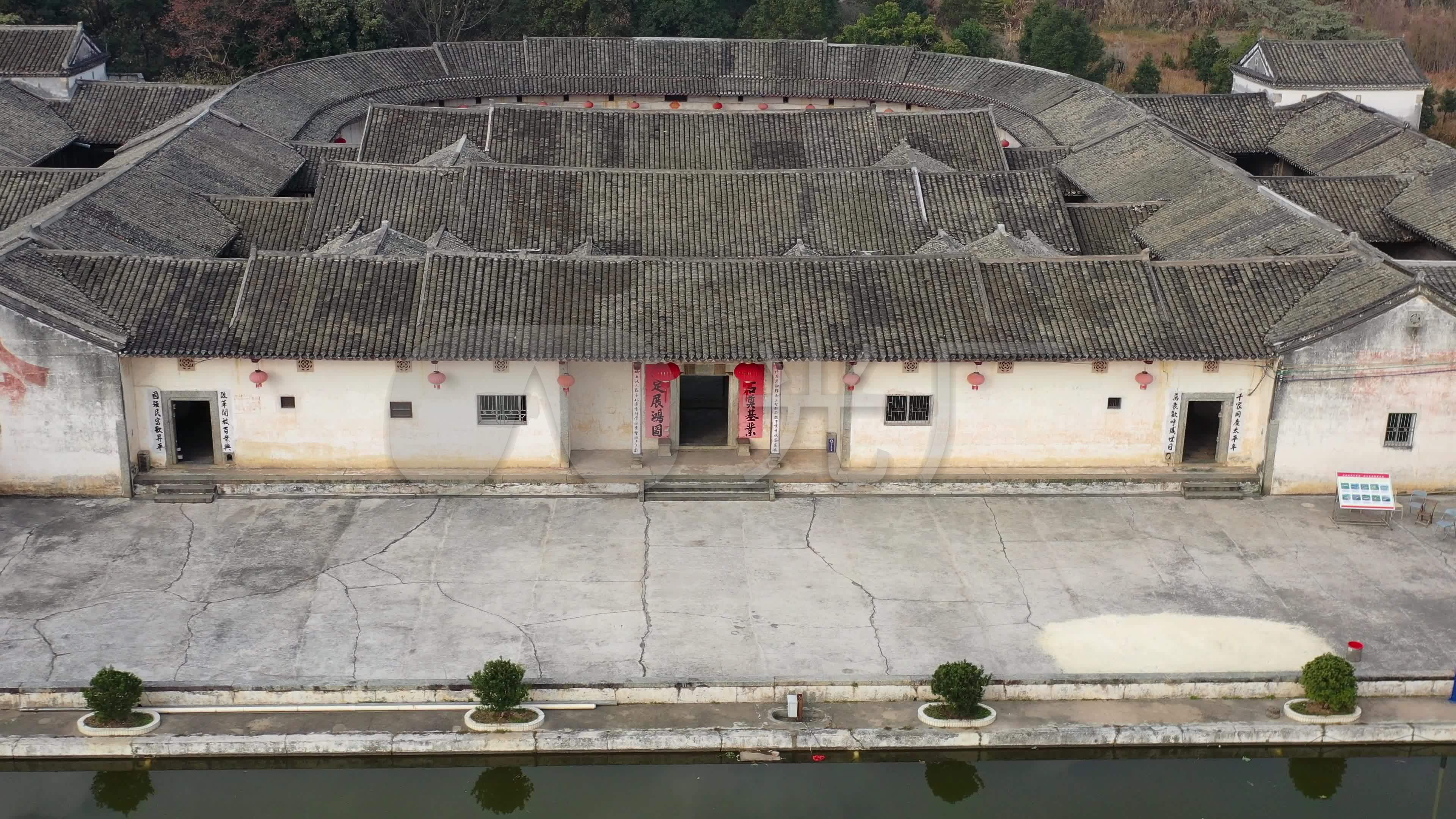 广东梅州客家围屋磐安围古建筑_3840x2160_高清视频
