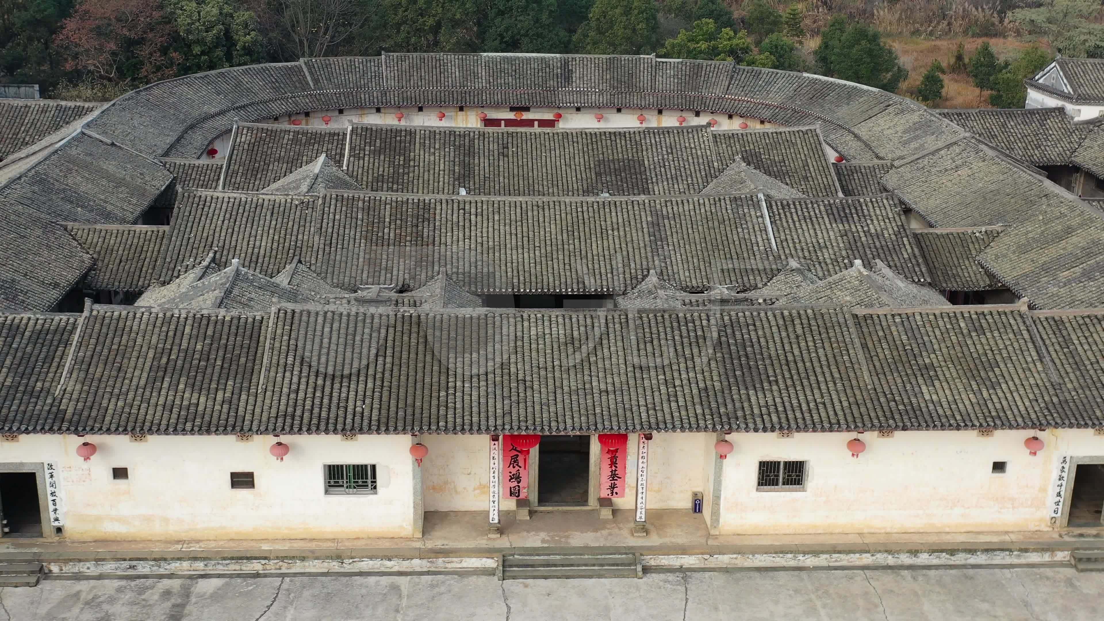 广东梅州客家围屋磐安围古建筑_3840x2160_高清视频