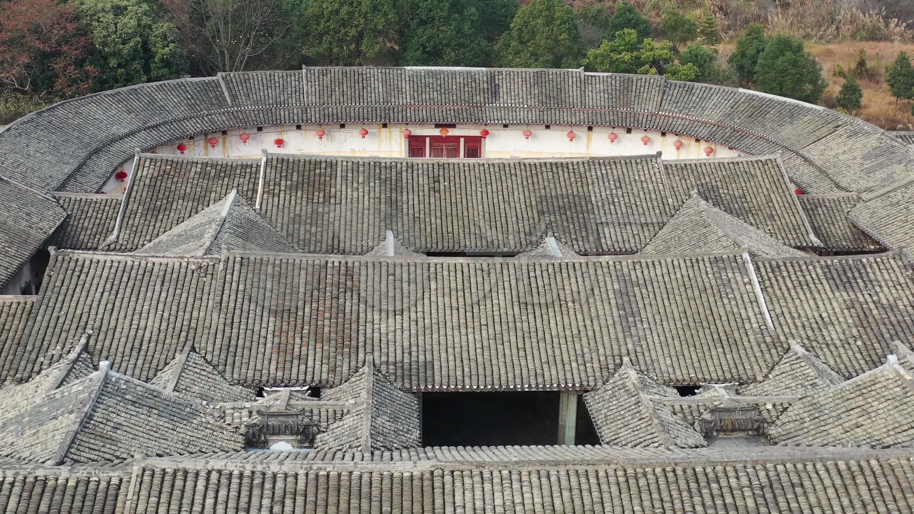 广东梅州客家围屋磐安围古建筑_3840x2160_高清视频