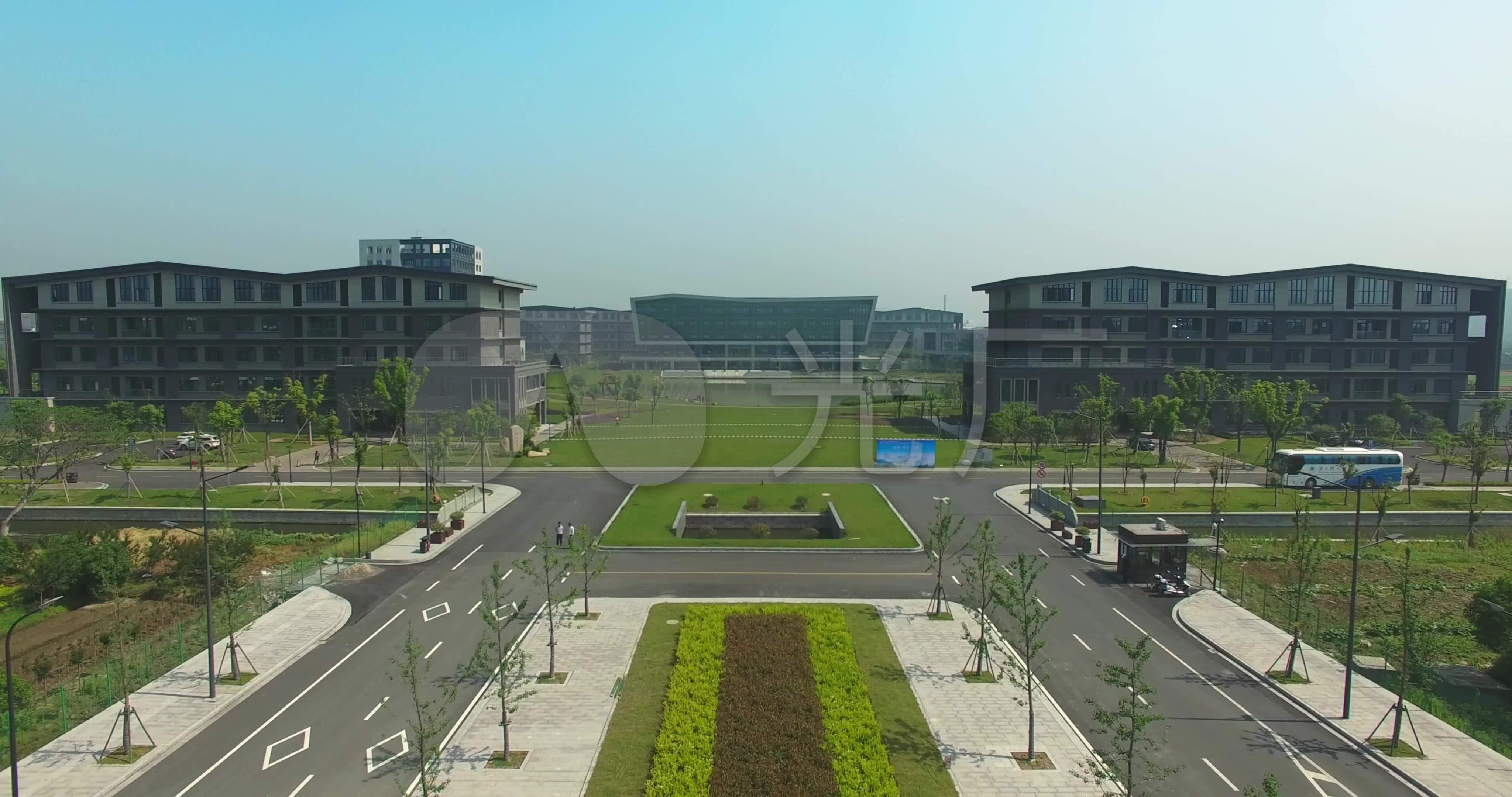 浙江绍兴杨汛桥的树人大学航拍_4096x2160_高清视频