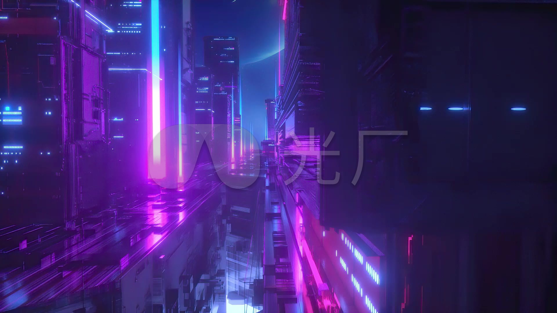 赛博朋克壁纸1920x1080,1920x1080电脑高清壁纸 赛博朋克科幻城市漫游直线版_1920x1080_高清视频素材