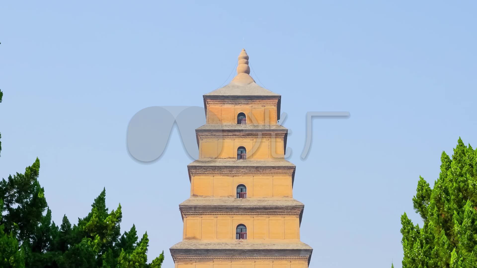 西安大雁塔多角度系列_1920x1080_高清视频素材下载(编号:5470774)