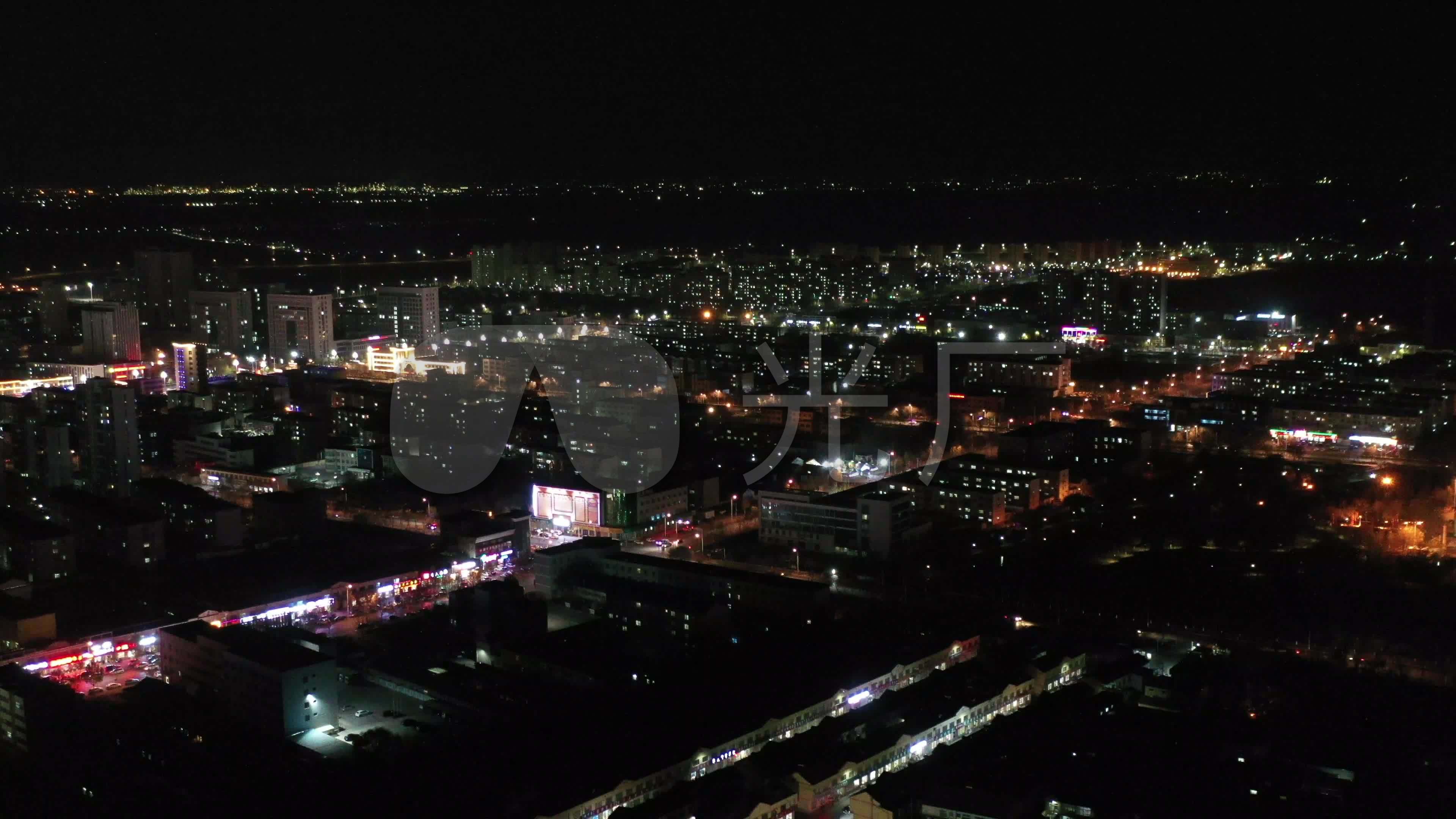 东营利津航拍夜景
