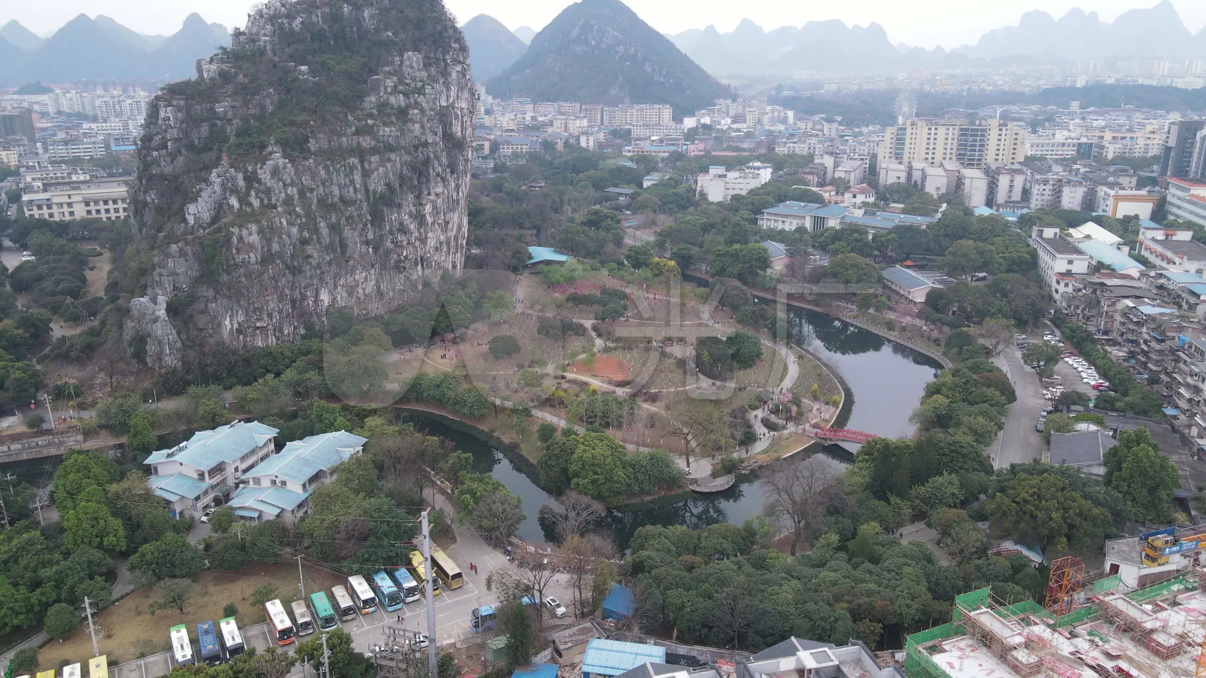 桂林南溪山公园春季春天城市公园_3840x2160_高清视频素材下载(编号