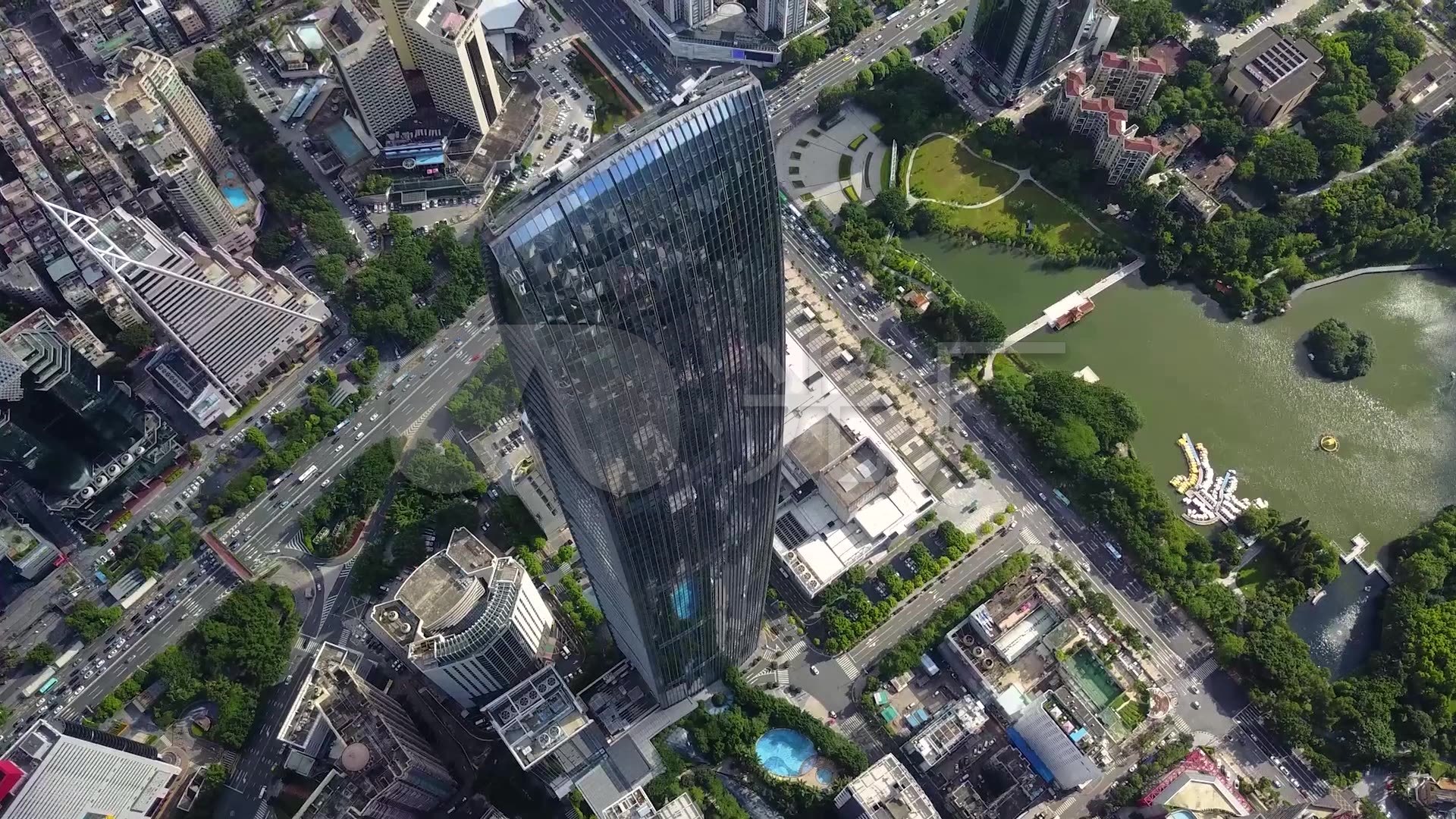 深圳航拍京基一百京基100_1920x1080_高清视频素材(:)