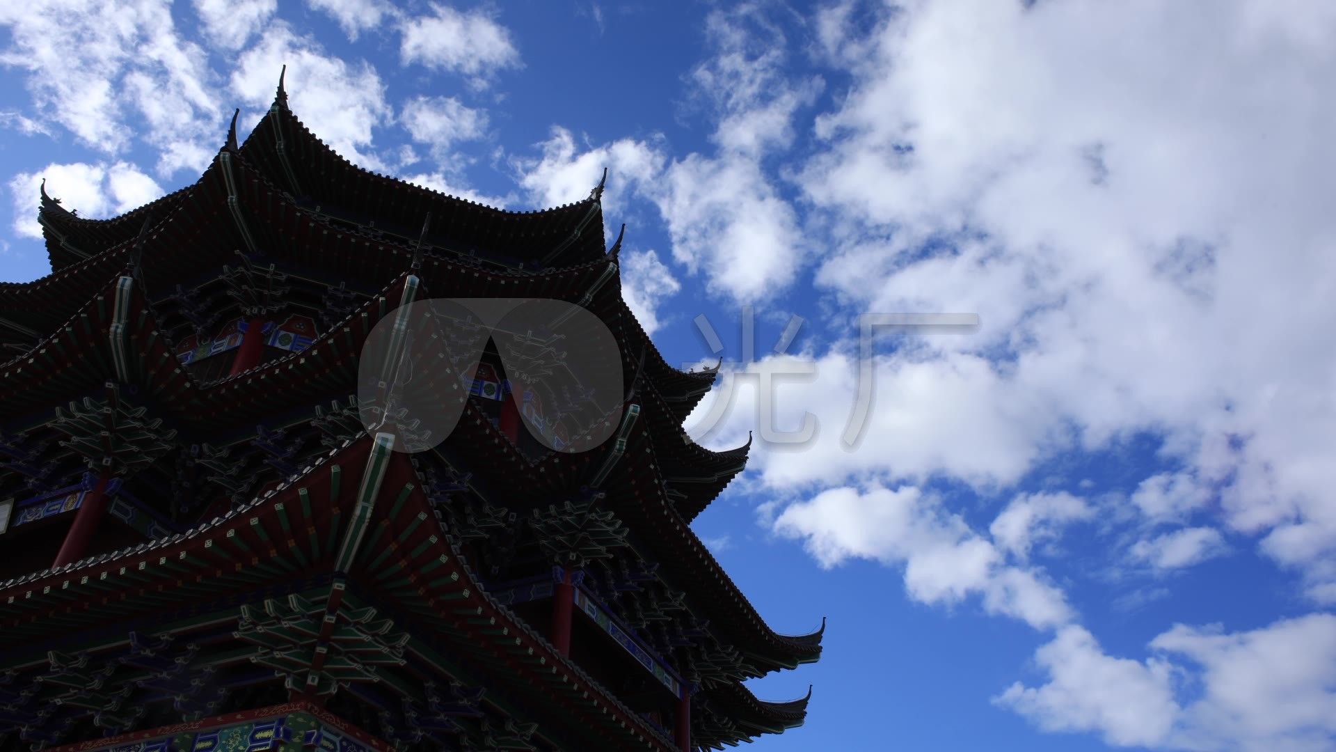 古建筑剪影延时_1920x1080_高清视频素材下载(编号:5495868)_实拍视频