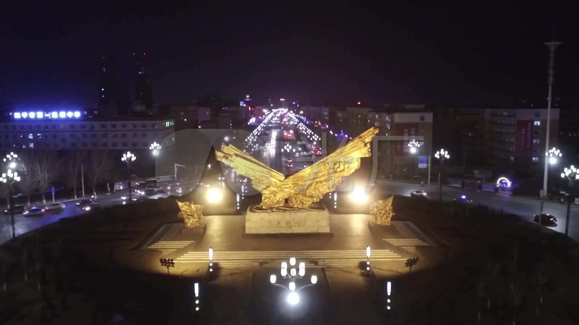 吉林省四平市夜景航拍