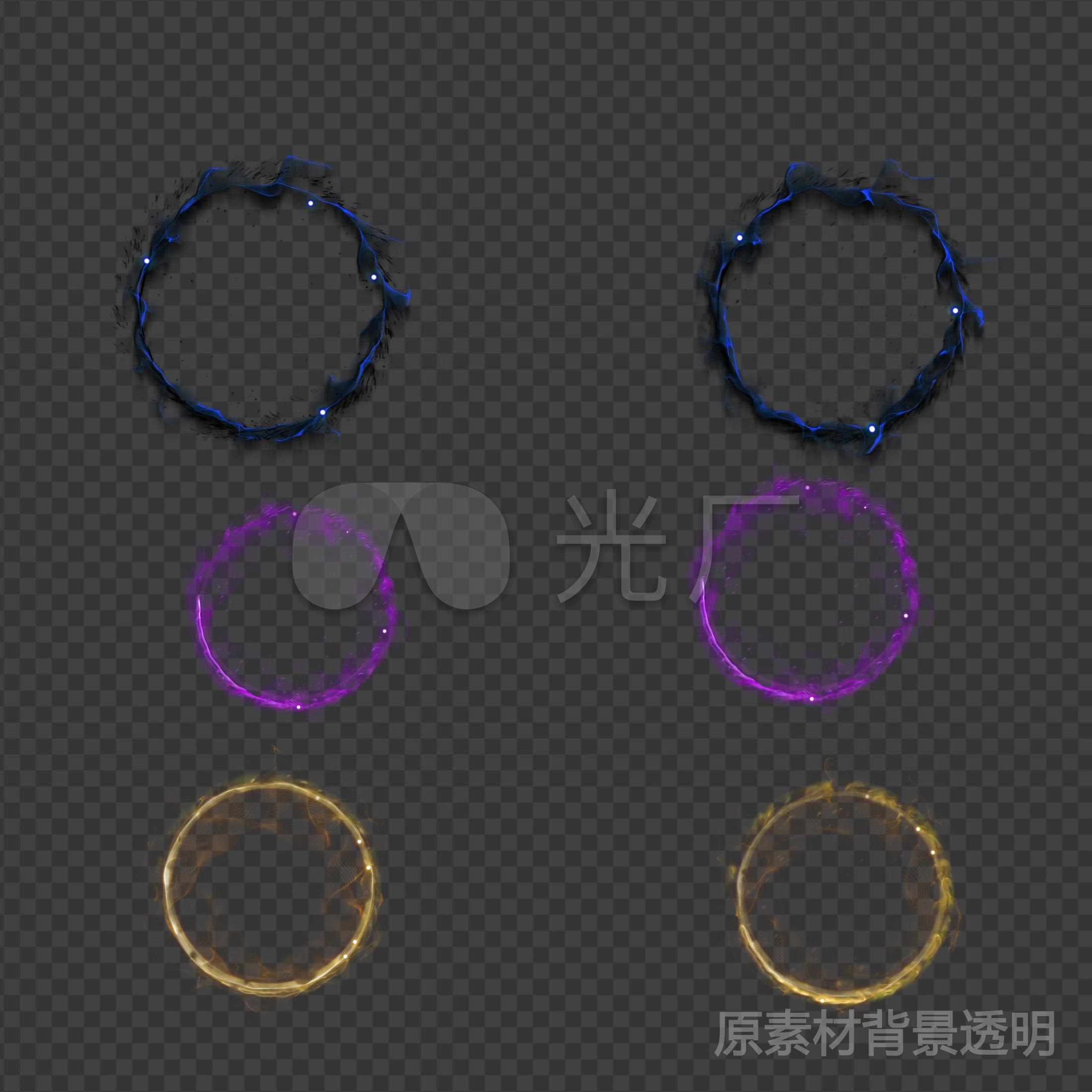 斗罗六魂环(带透明背景和音效)_视频素材包下载(编号