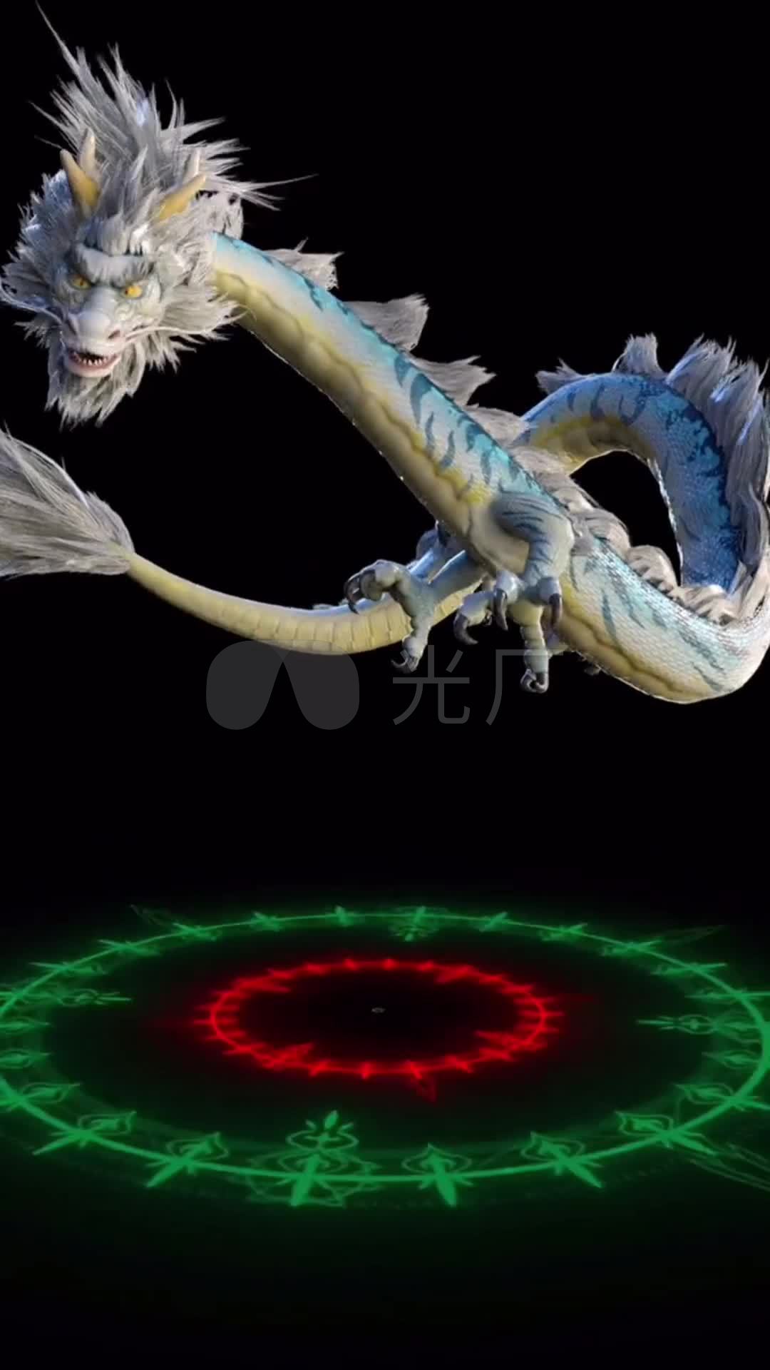 魂环武魂觉醒斗罗白龙青眼变身黑色背景_1080x1920