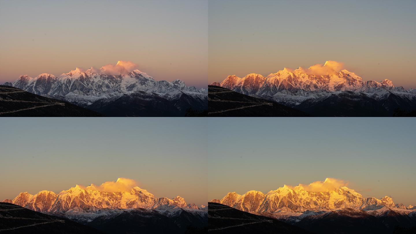 南迦巴瓦峰日照金山