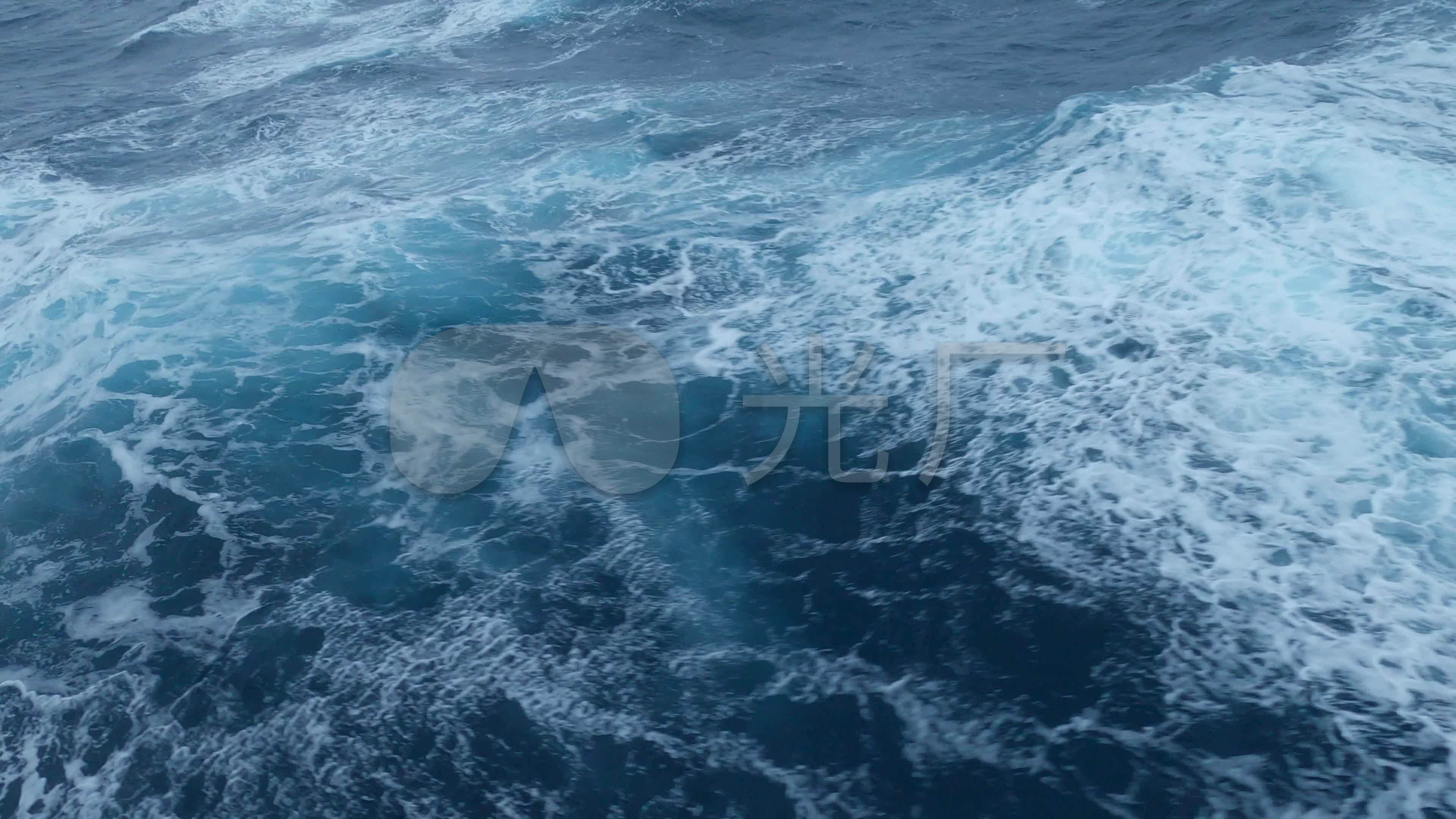 【4k】波涛汹涌的海面-大海海浪