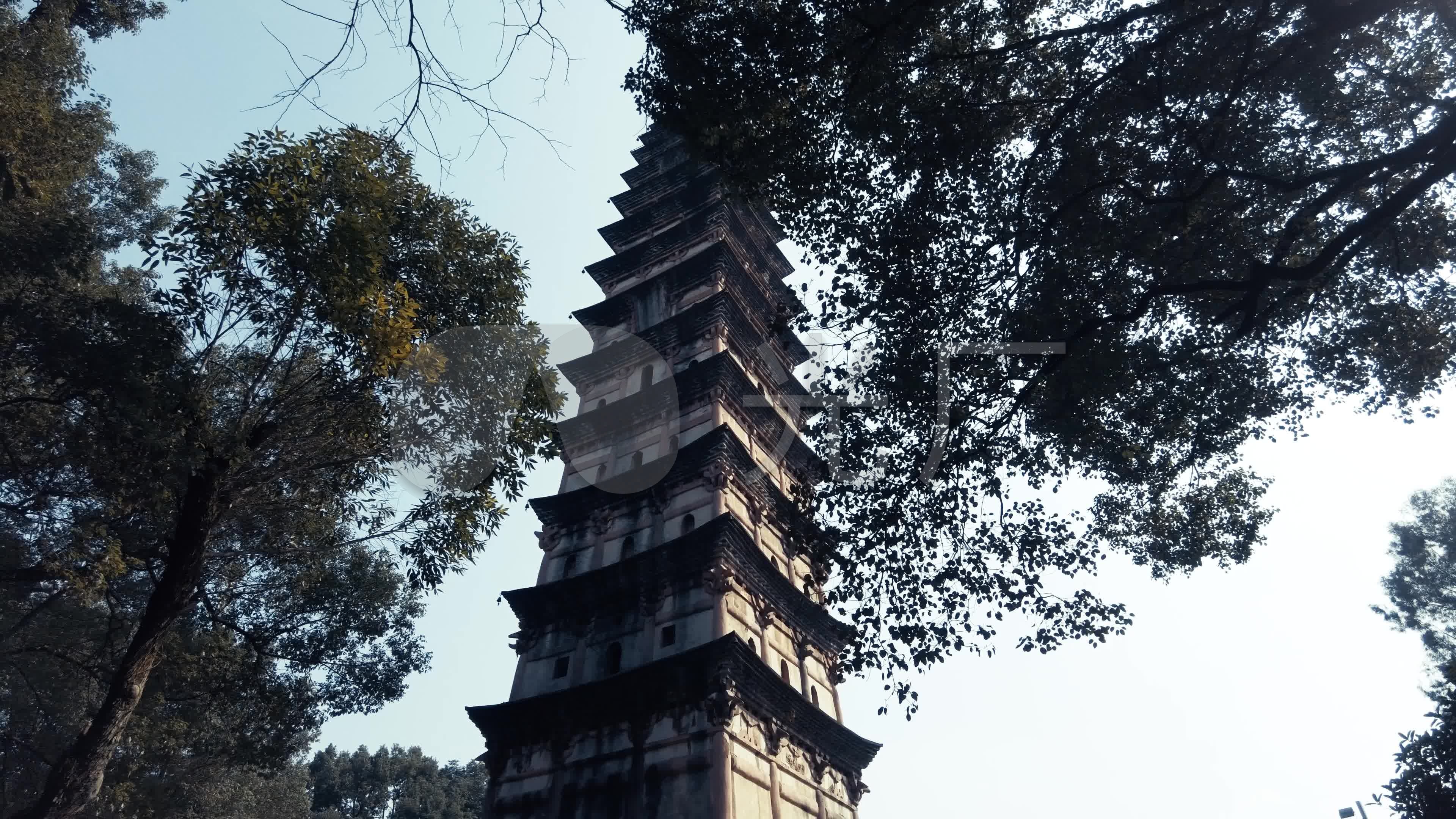 南充白塔公园古建筑_3840x2160_高清视频素材下载(:)