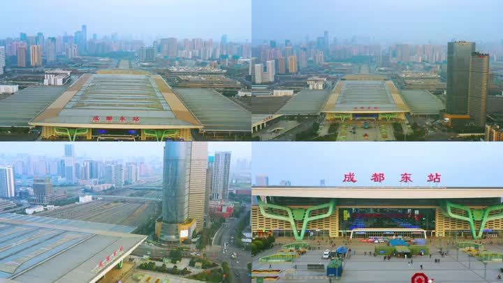 4k成都东站大气航拍