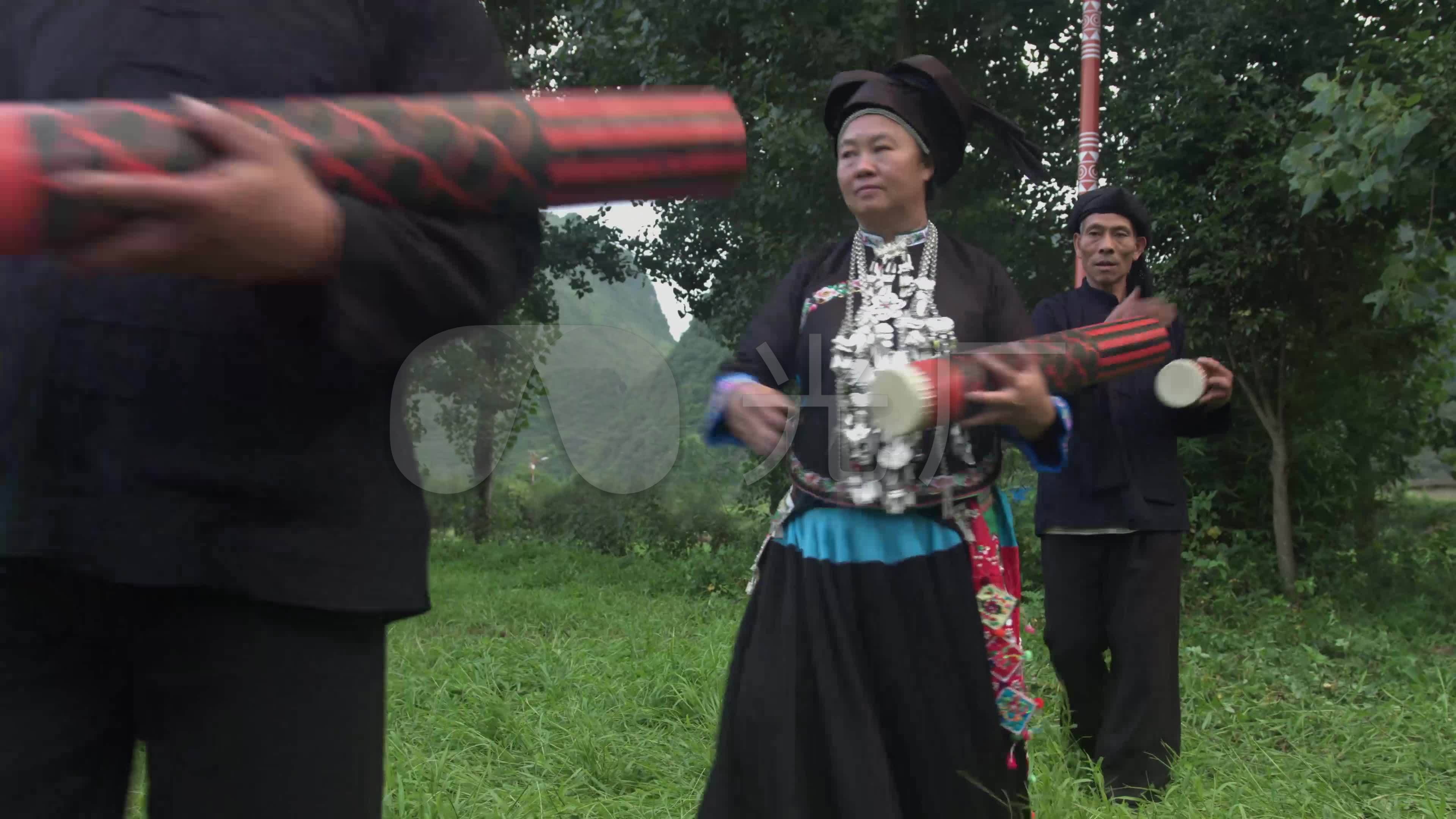 文山壮族渔鼓说唱_3840x2160_高清视频素材下载(编号