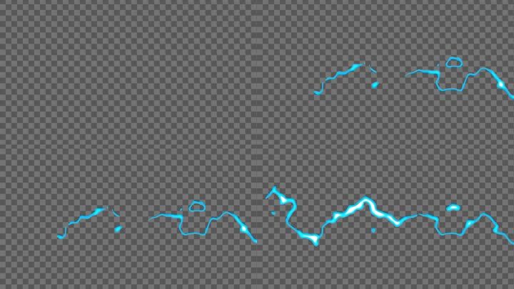卡通闪电特效素材【透明通道】
