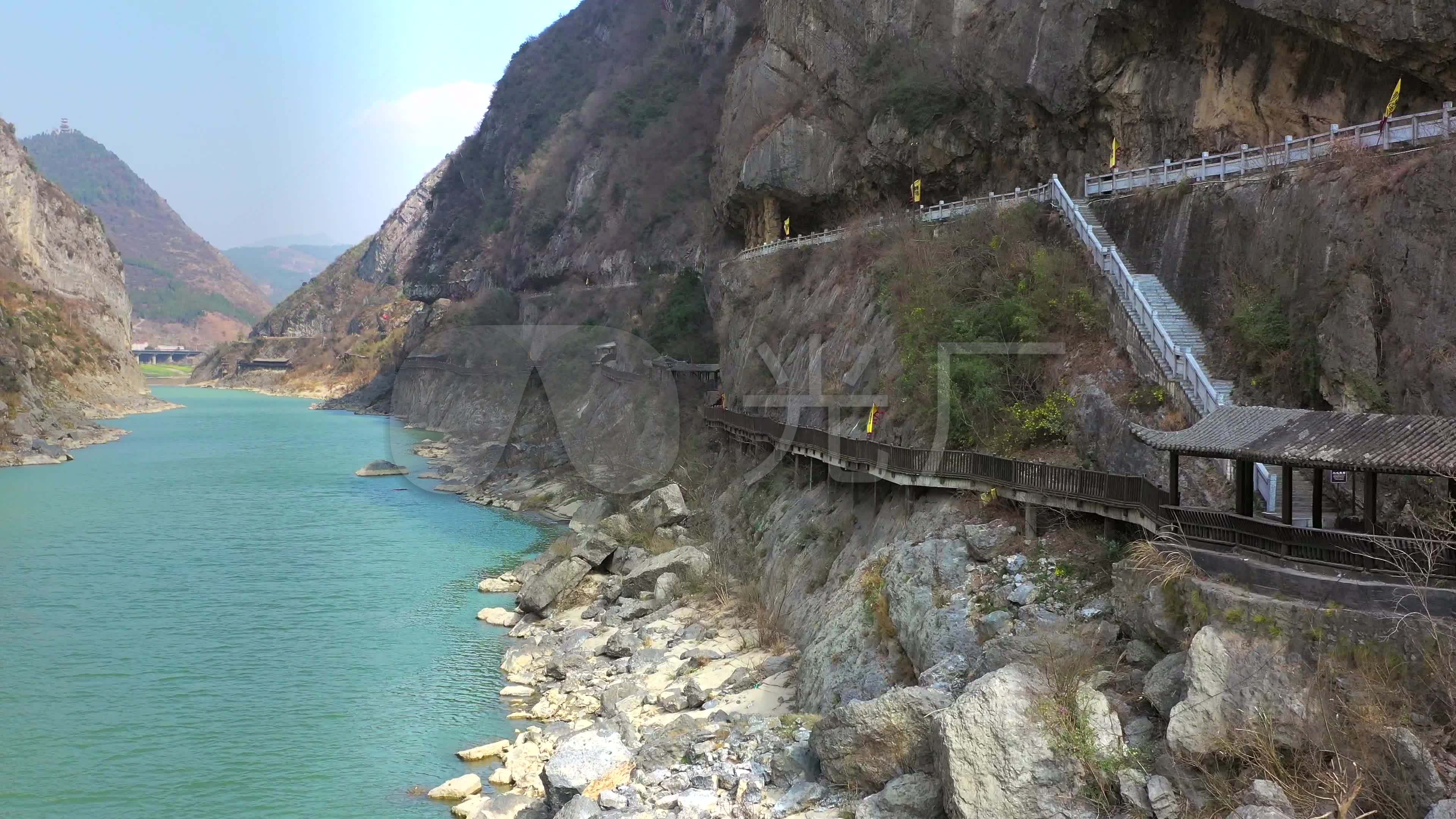 【4k】广元明月峡景区_3840x2160_高清视频素材下载